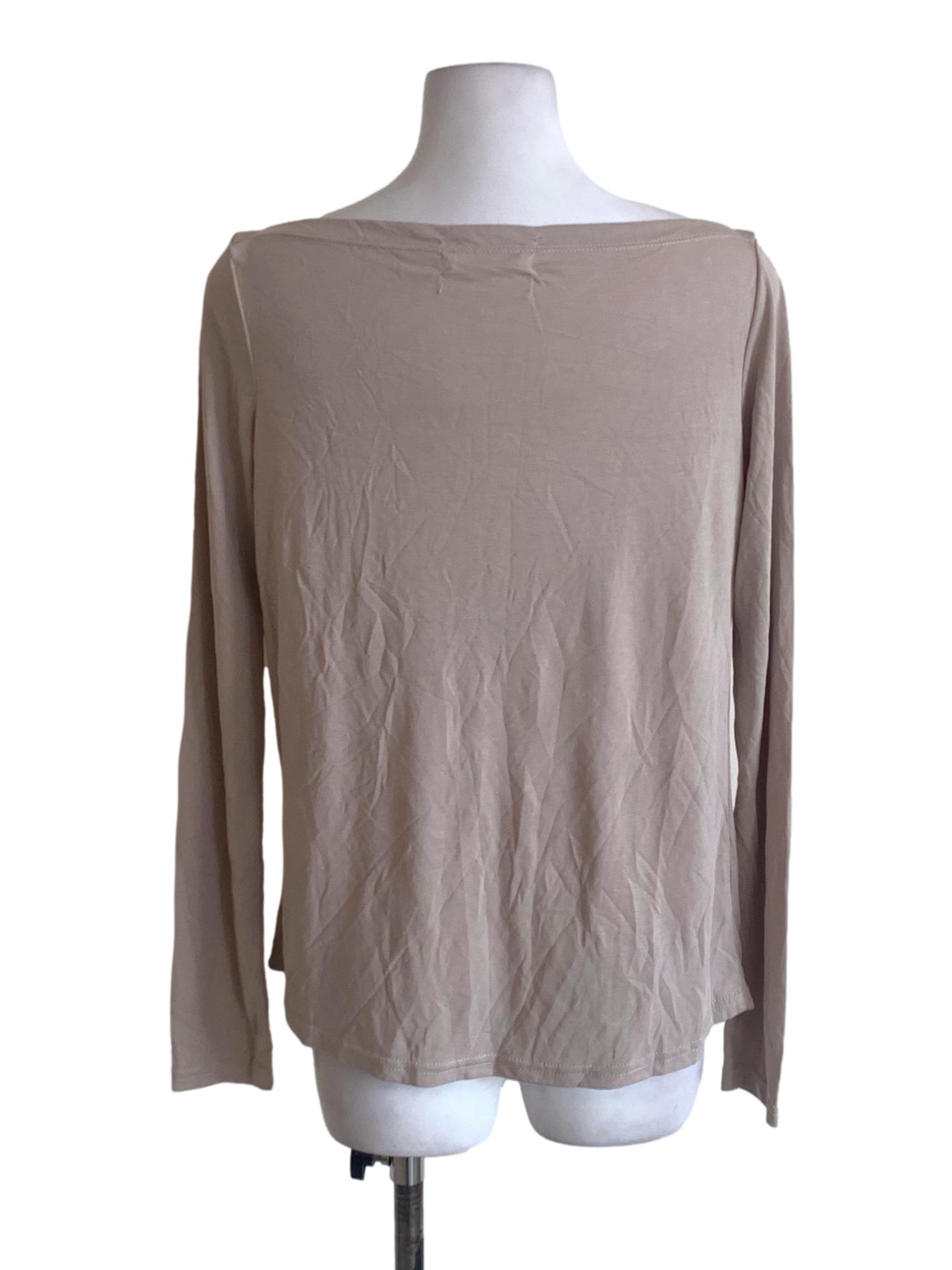 Beige Sabrina Neckline Blouse