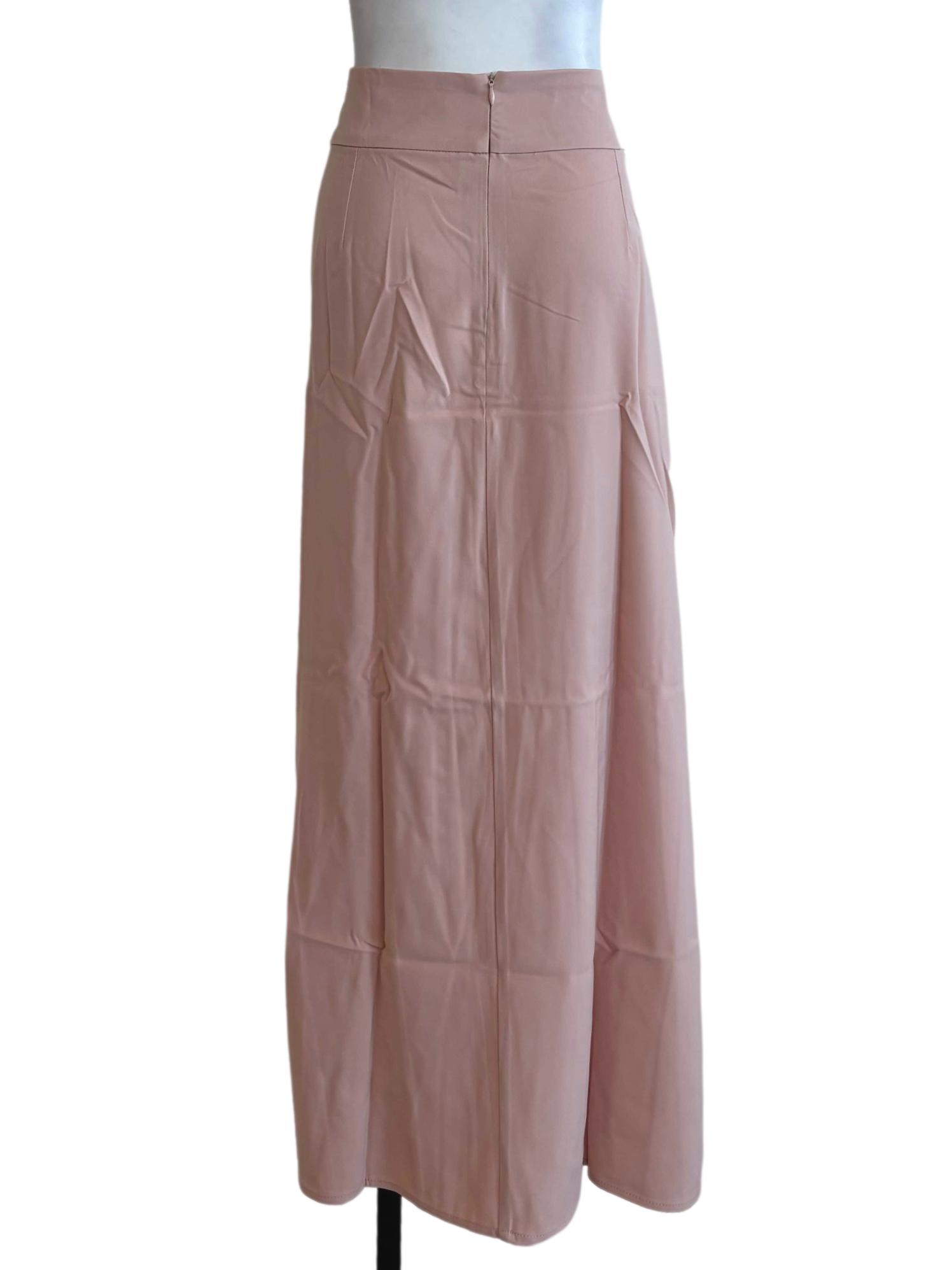 Pink Ava Knot Front Maxi Skirt