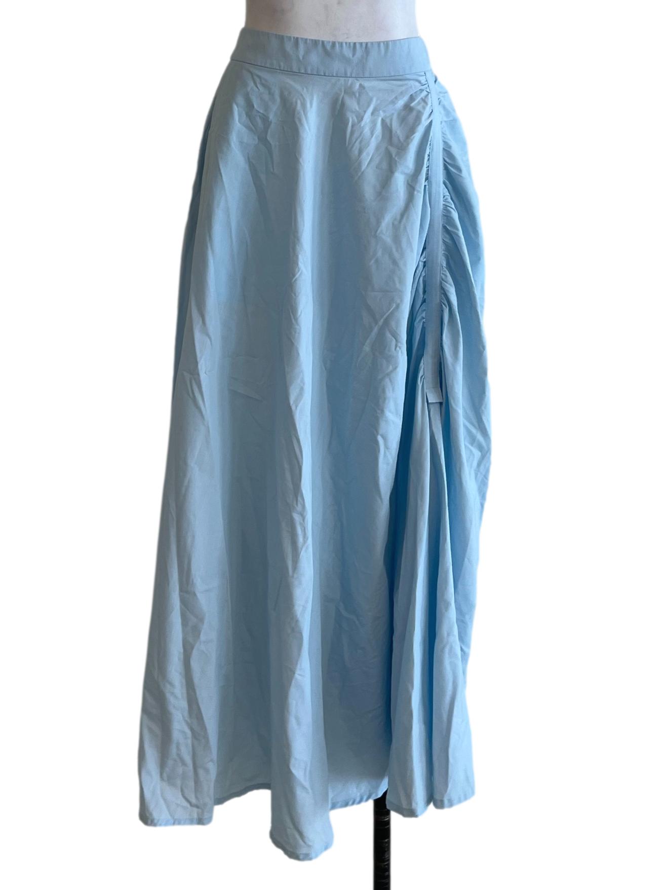 Sky Blue High-Waisted Skirt