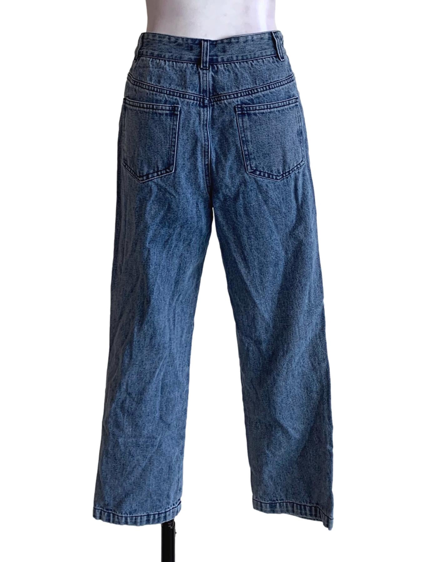 Blue Denim Straight Jeans