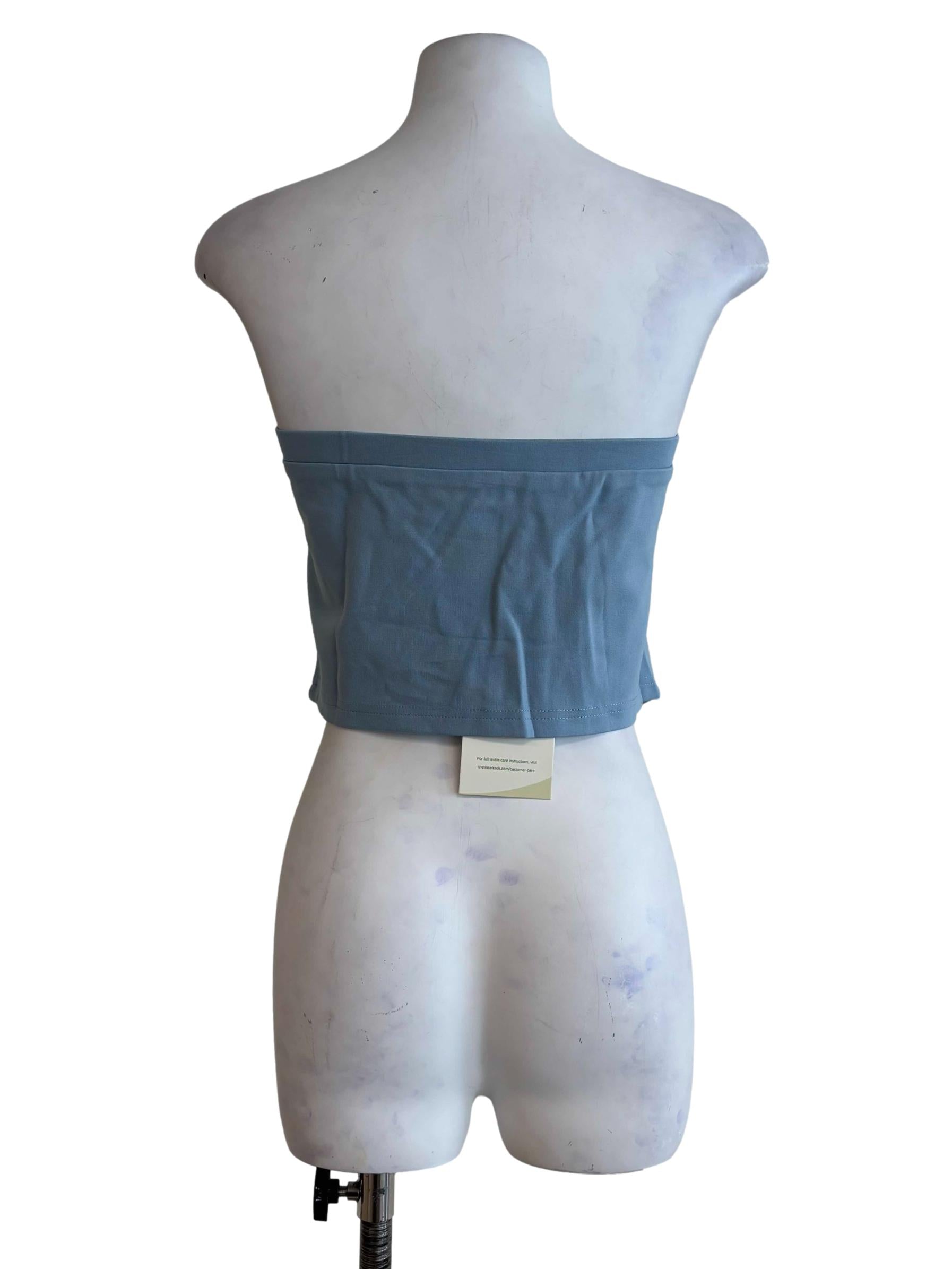 Blue Addy Zip Up Tube Top