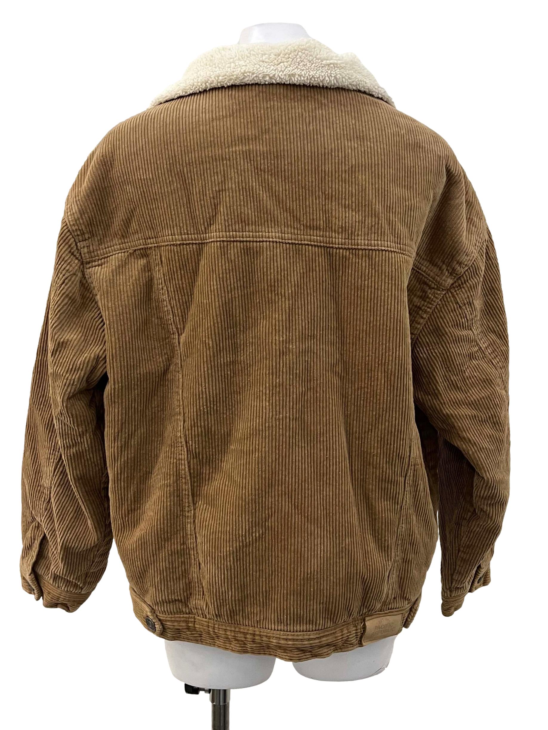 Brown Corduroy Furry Jacket