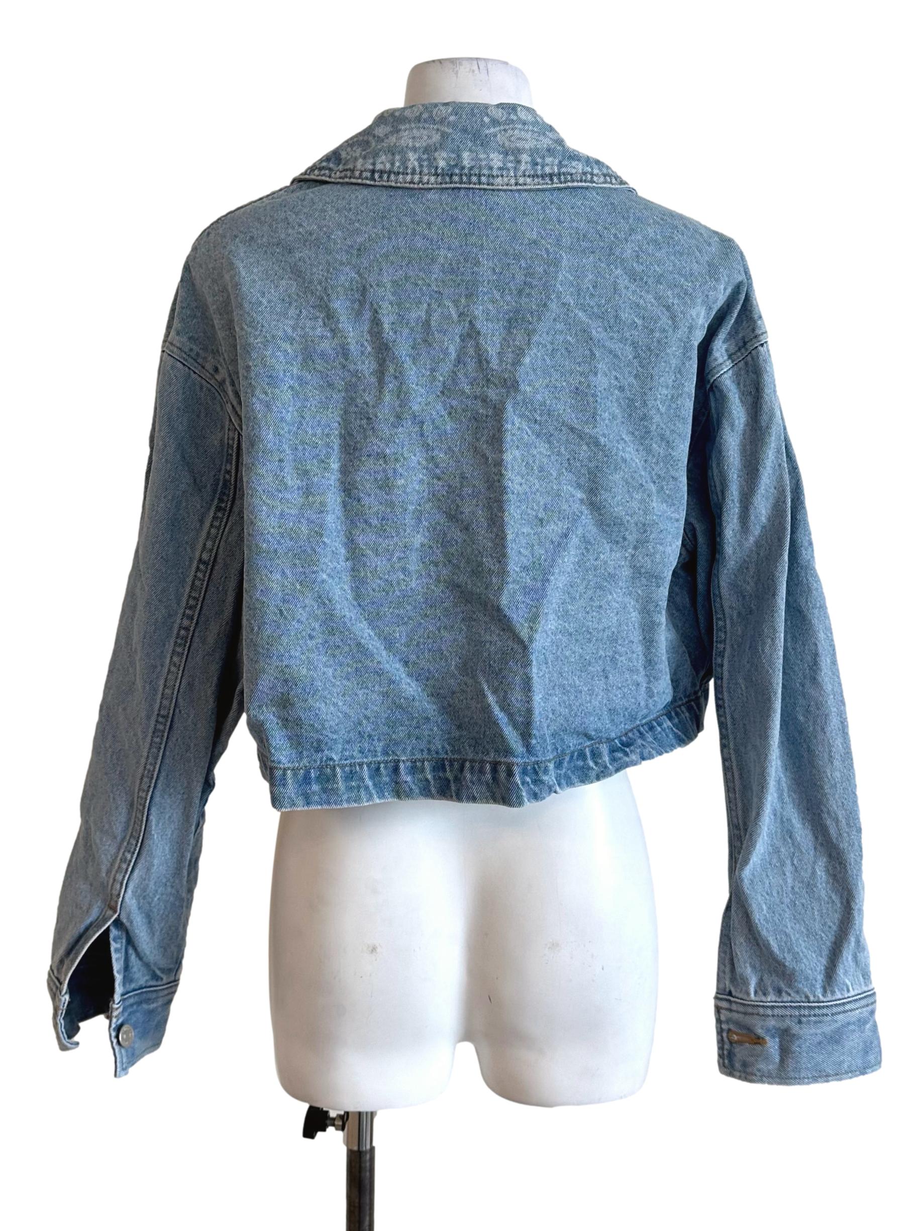 Indigo Blue Denim Crop Jacket