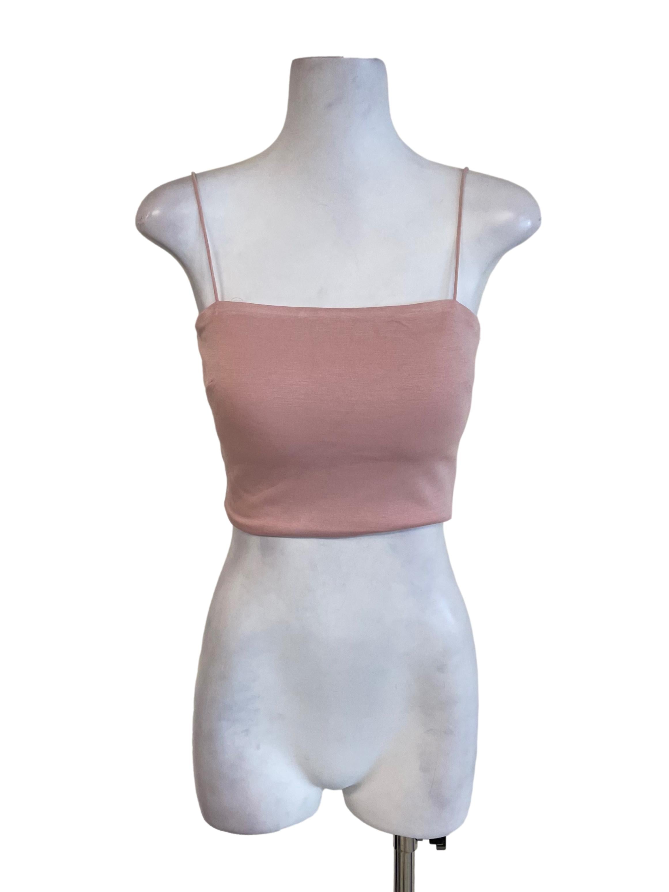 Crepe Spaghetti Strap Tube Top