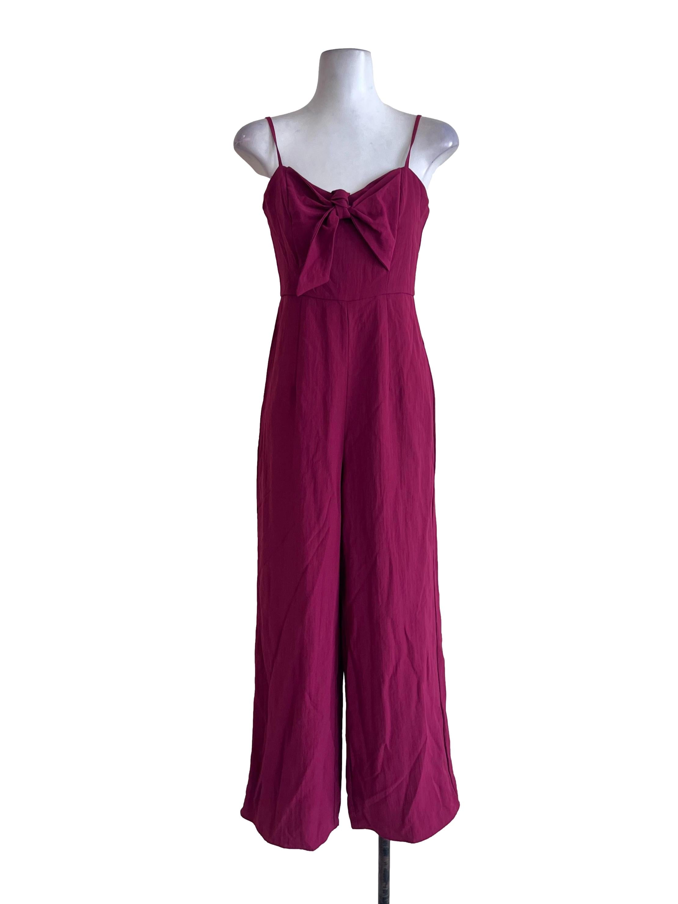 Magenta Sleeveless Jumpsuit