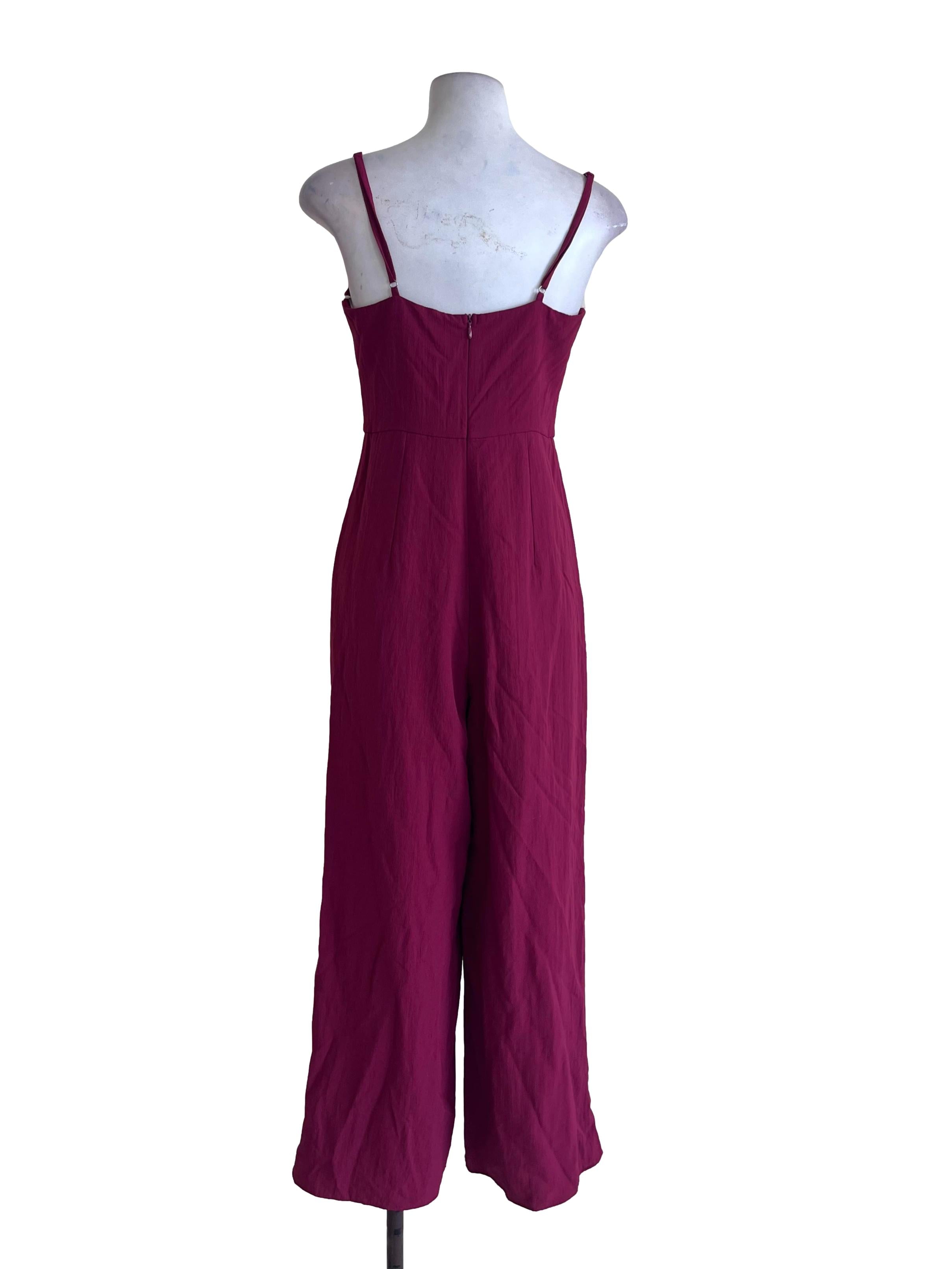 Magenta Sleeveless Jumpsuit