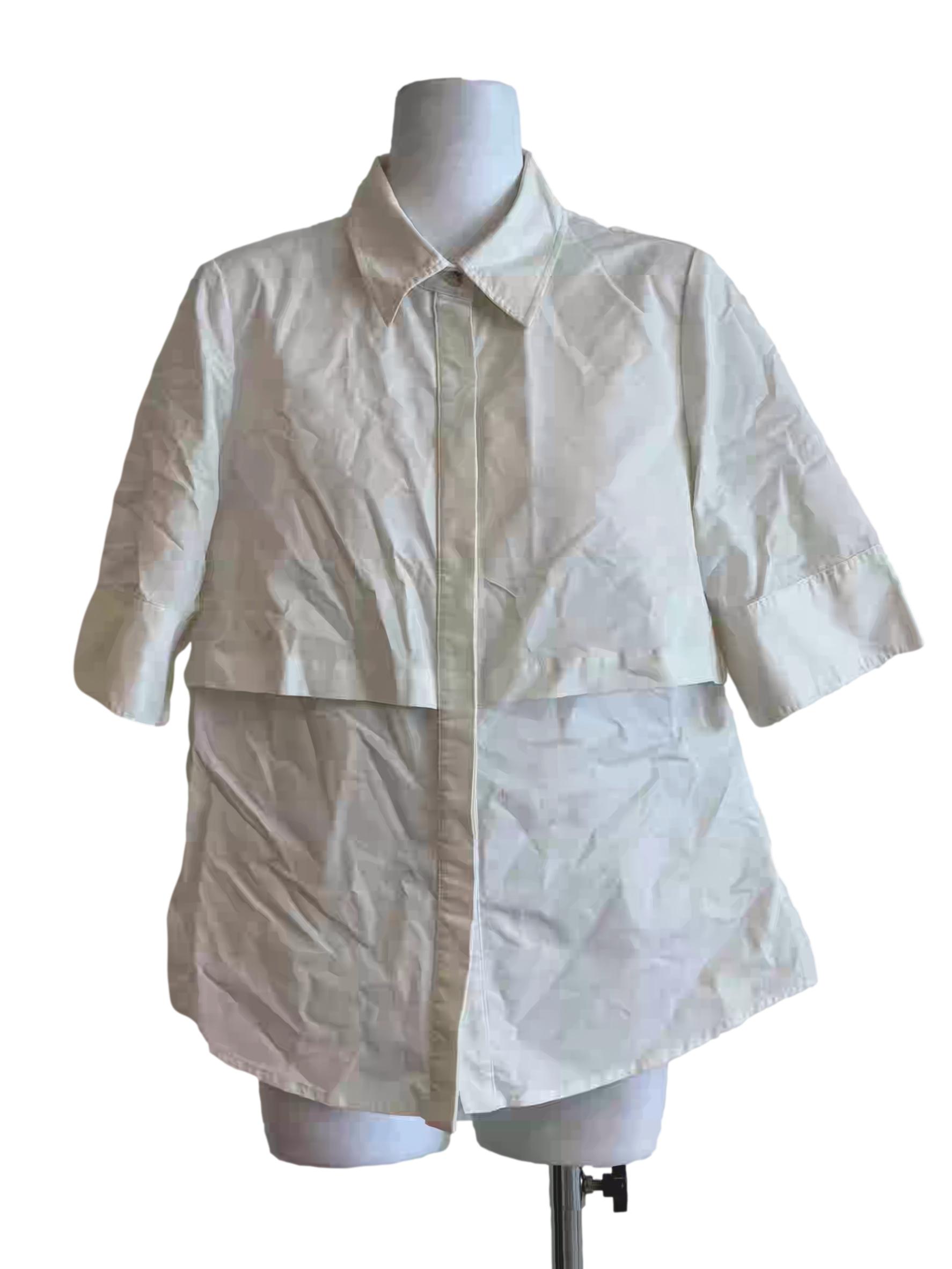 Off White Buttoned Cotton Shirt