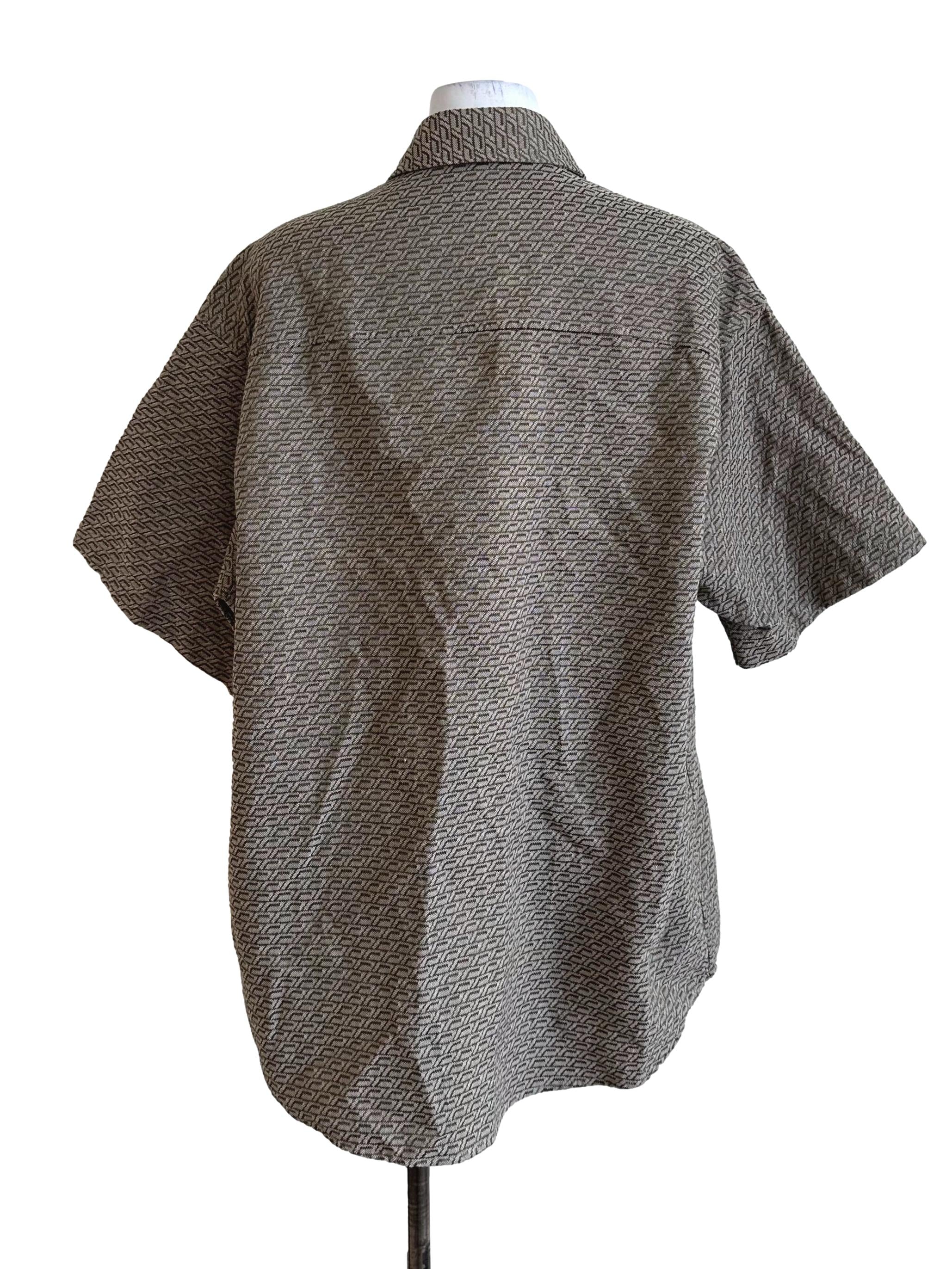 Moss Green Brocade Collar Top