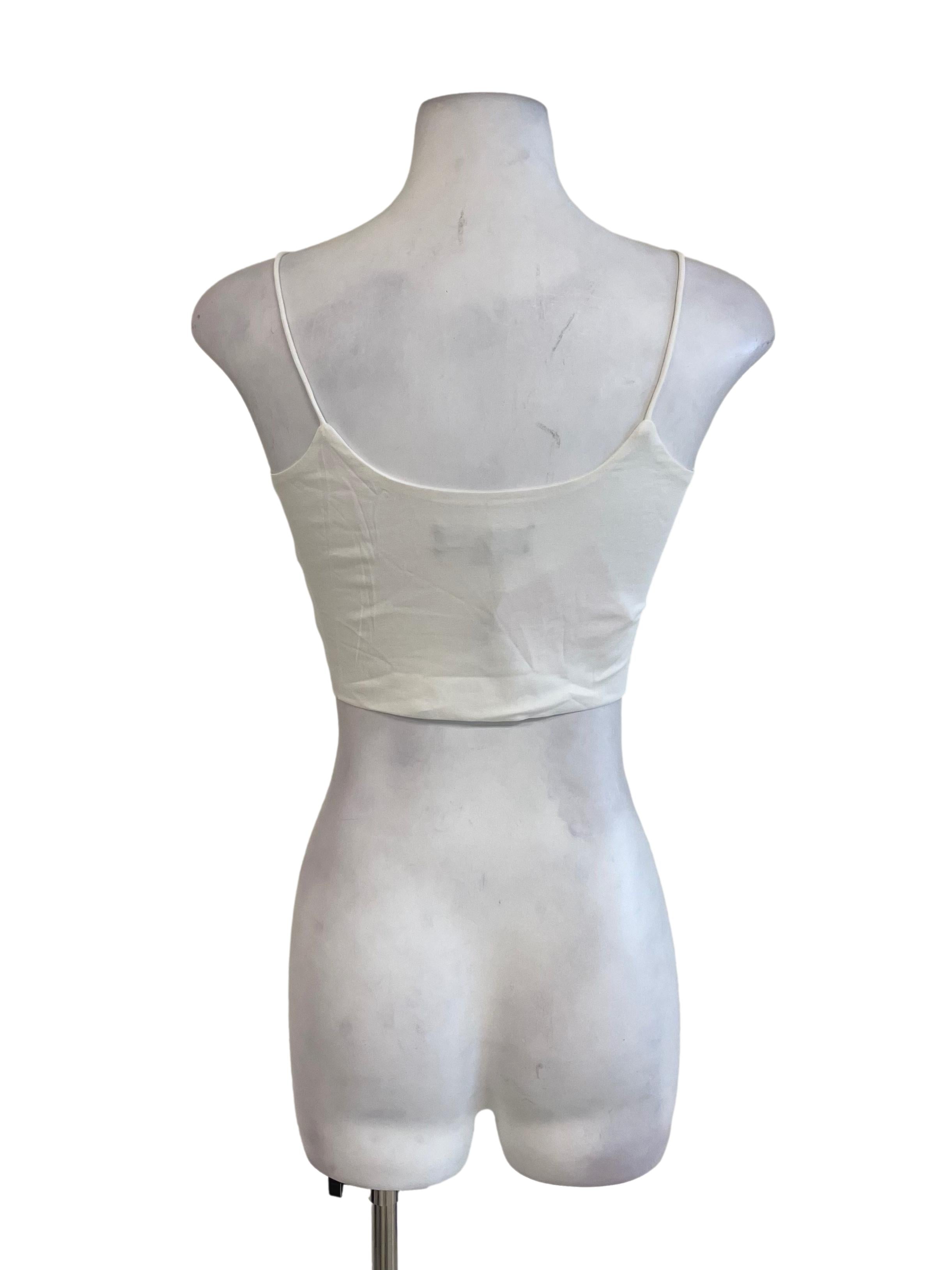 White Scoop Neck Mini Top