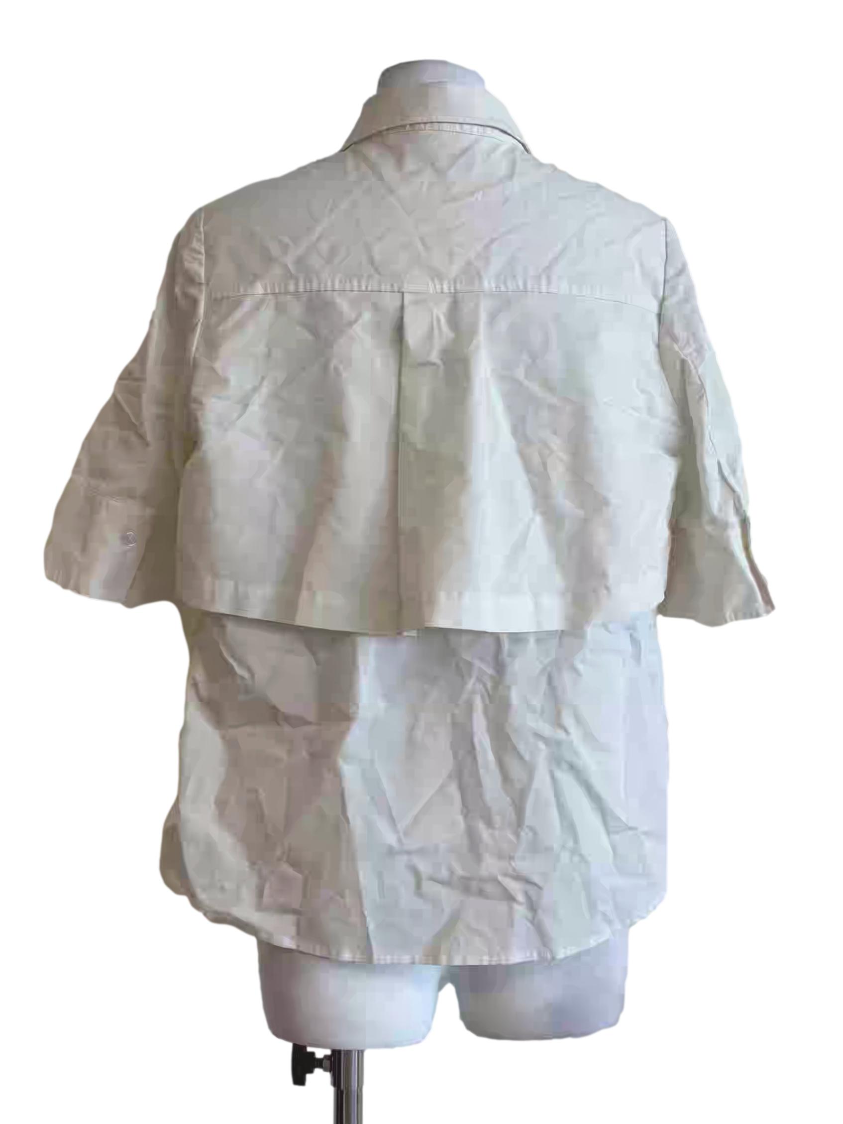 Off White Buttoned Cotton Shirt