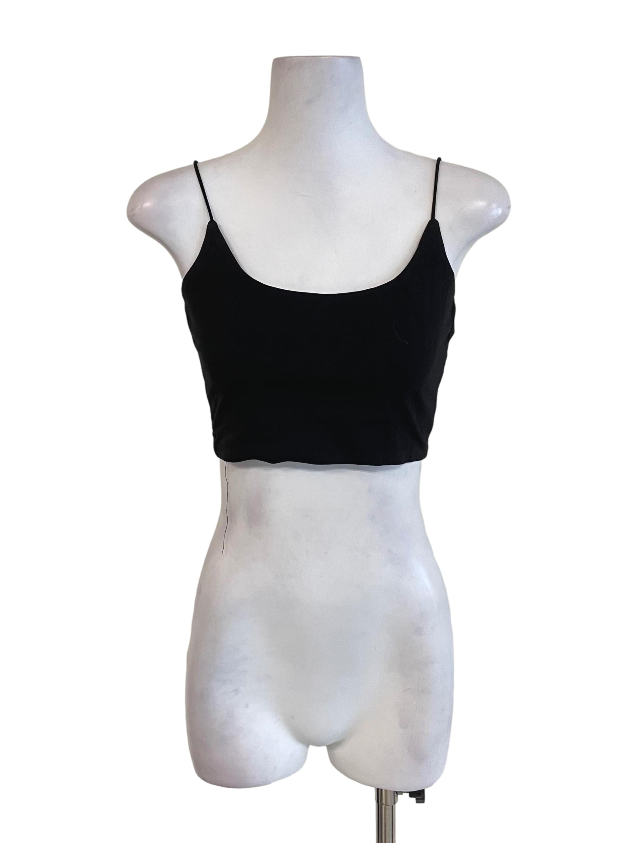 Black Scoop Neck Mini Top