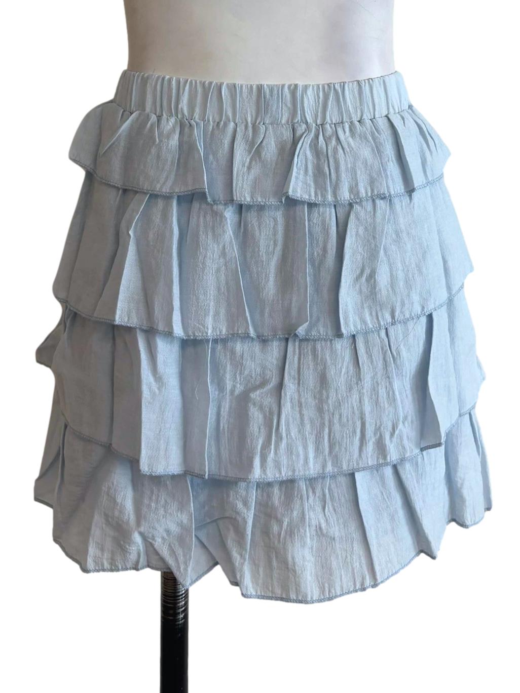 Blue Chiara Tiered Skorts