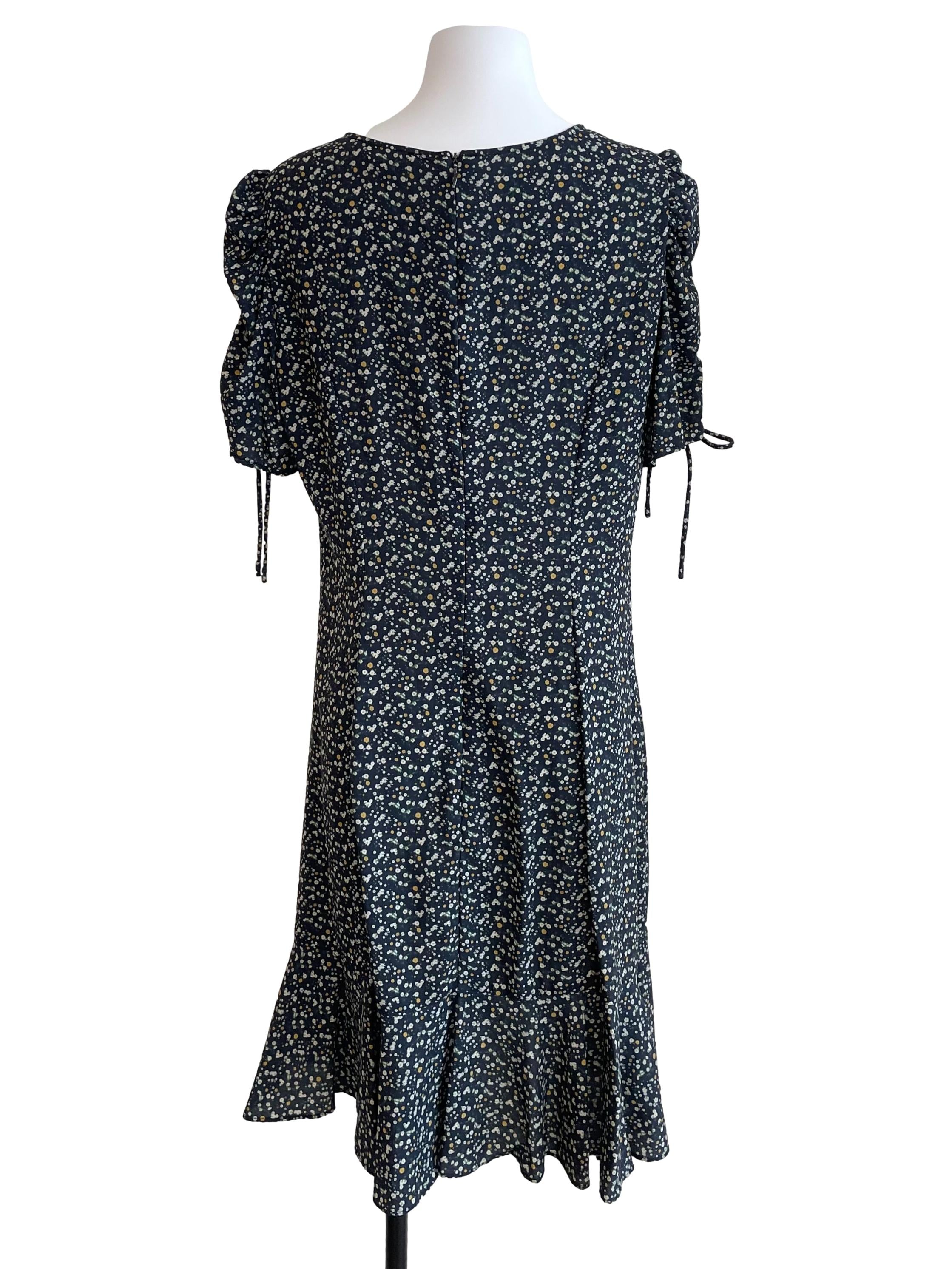 Shadow Floral Scrunch Dress