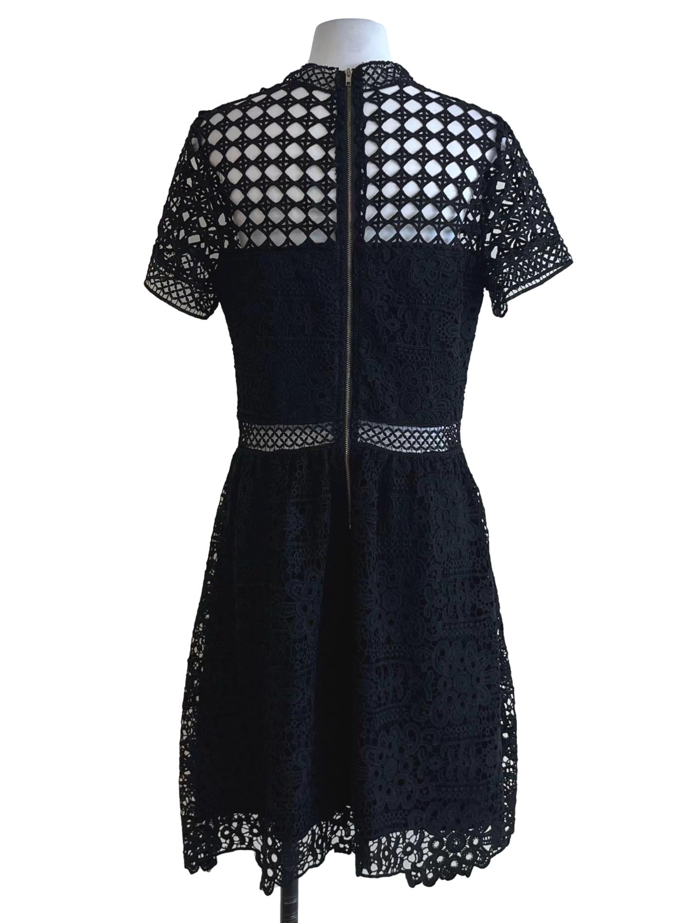 Black Lace Empire Dress