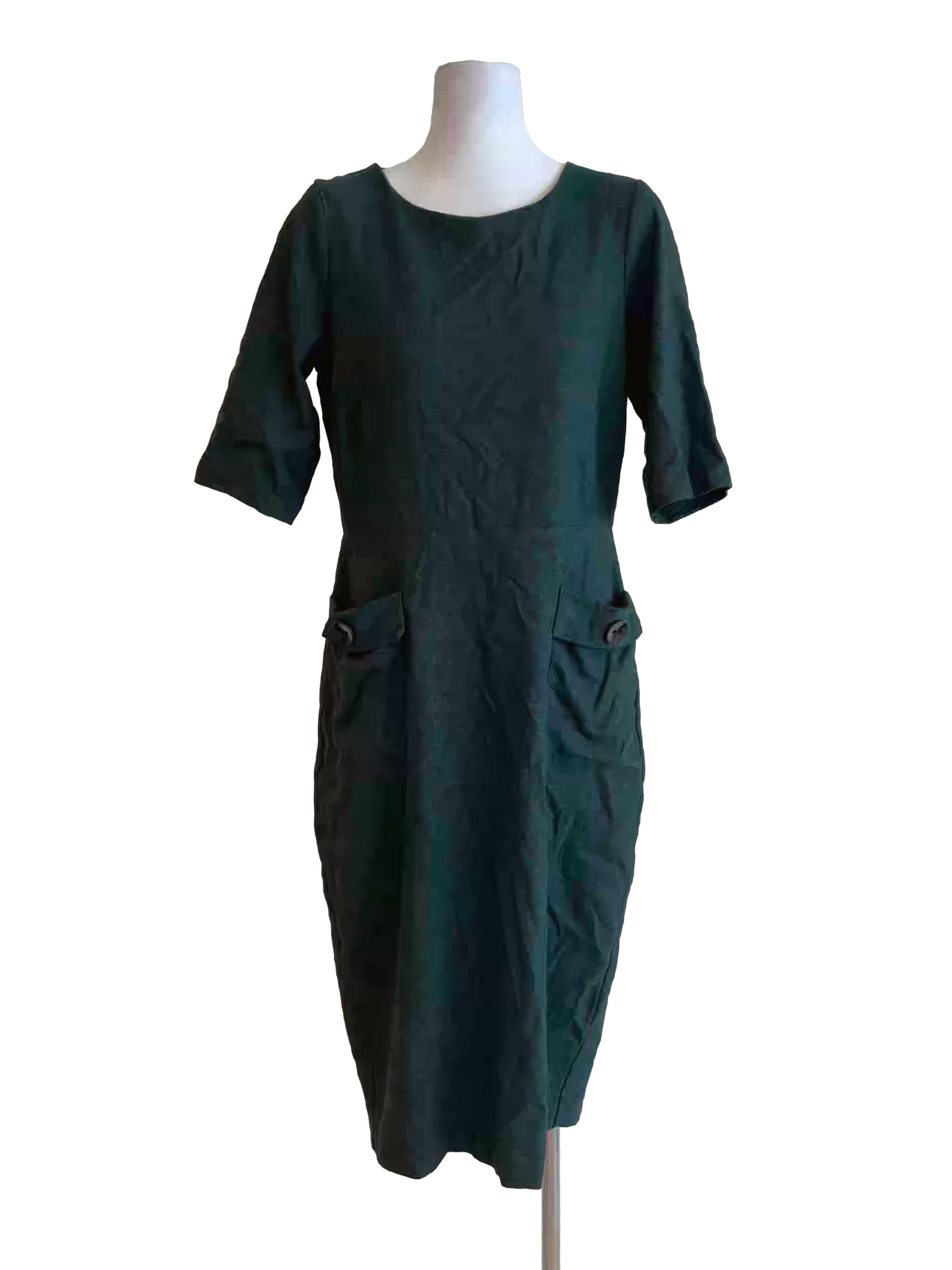 Amazon Green Round Neck Pencil Dress