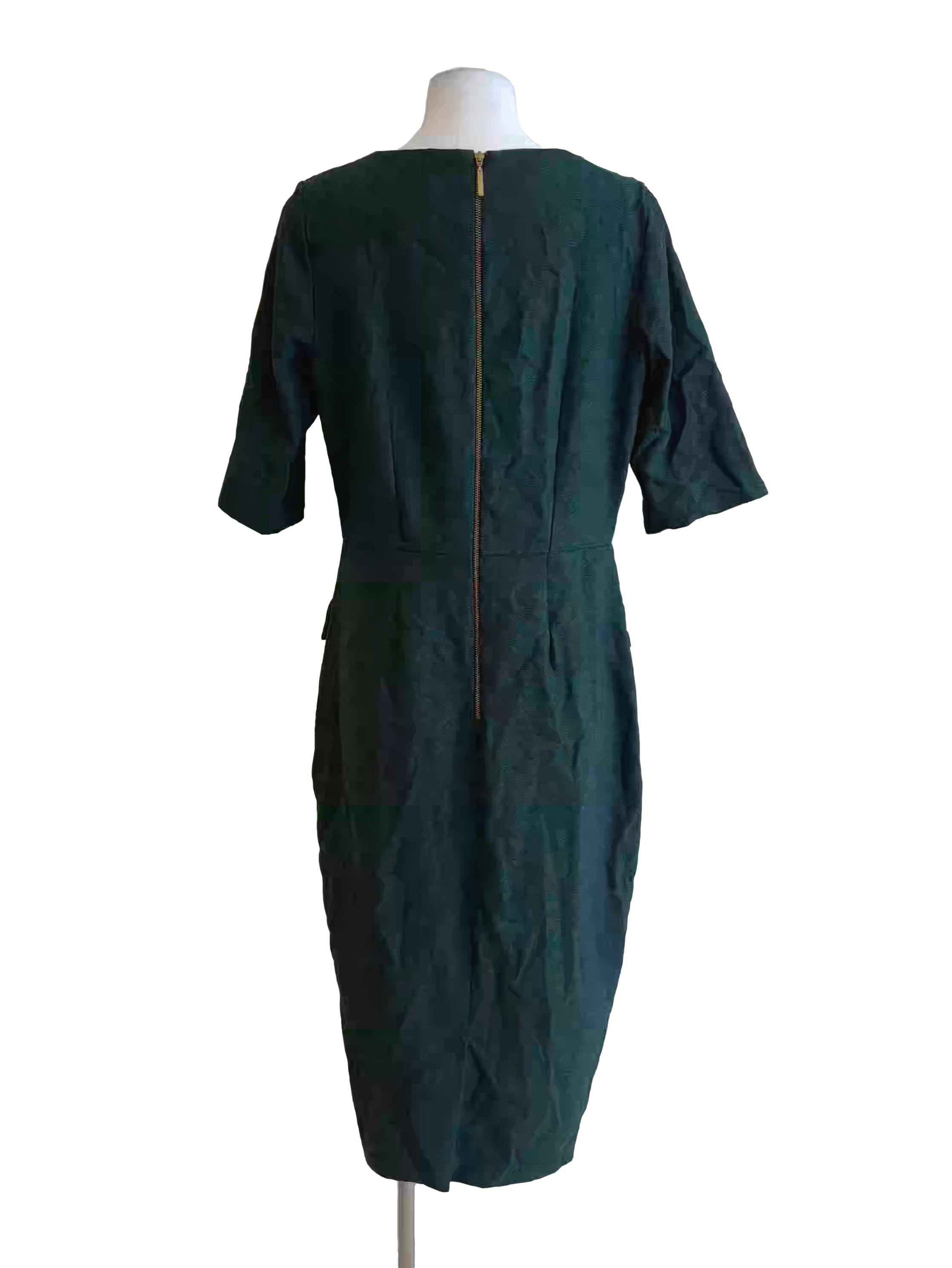 Amazon Green Round Neck Pencil Dress