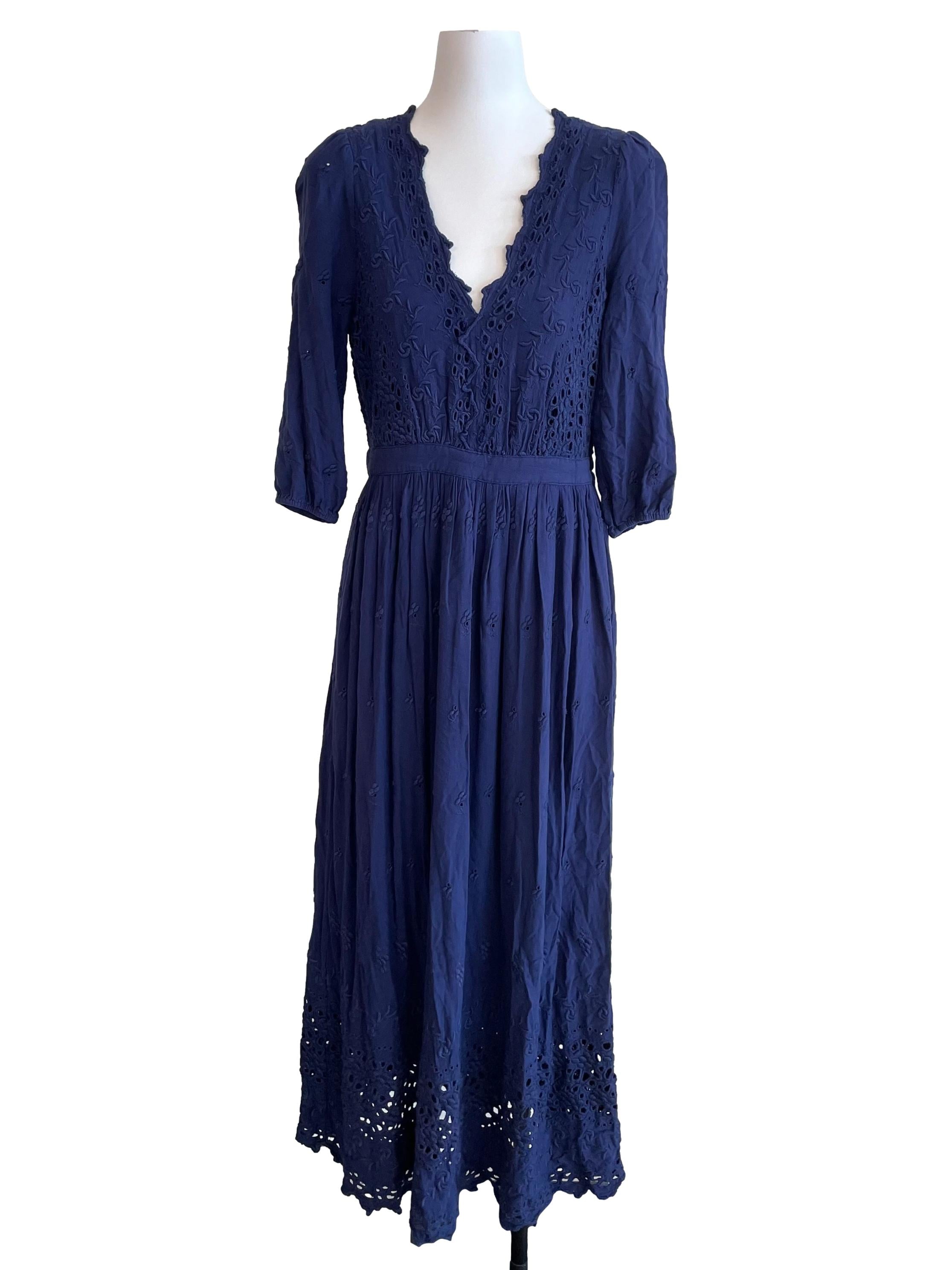 Navy Blue All Eyes On Me Midi Dress