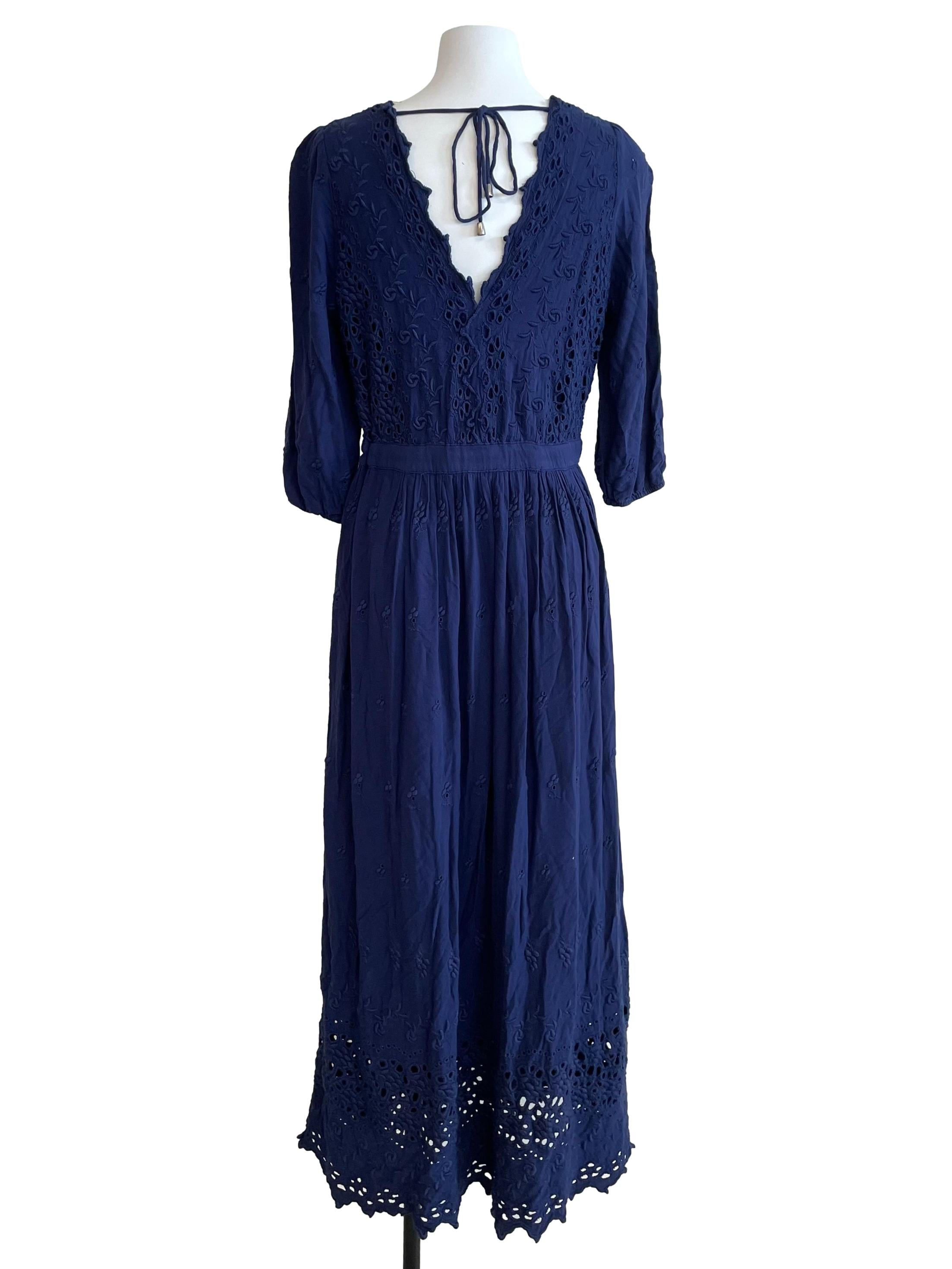 Navy Blue All Eyes On Me Midi Dress