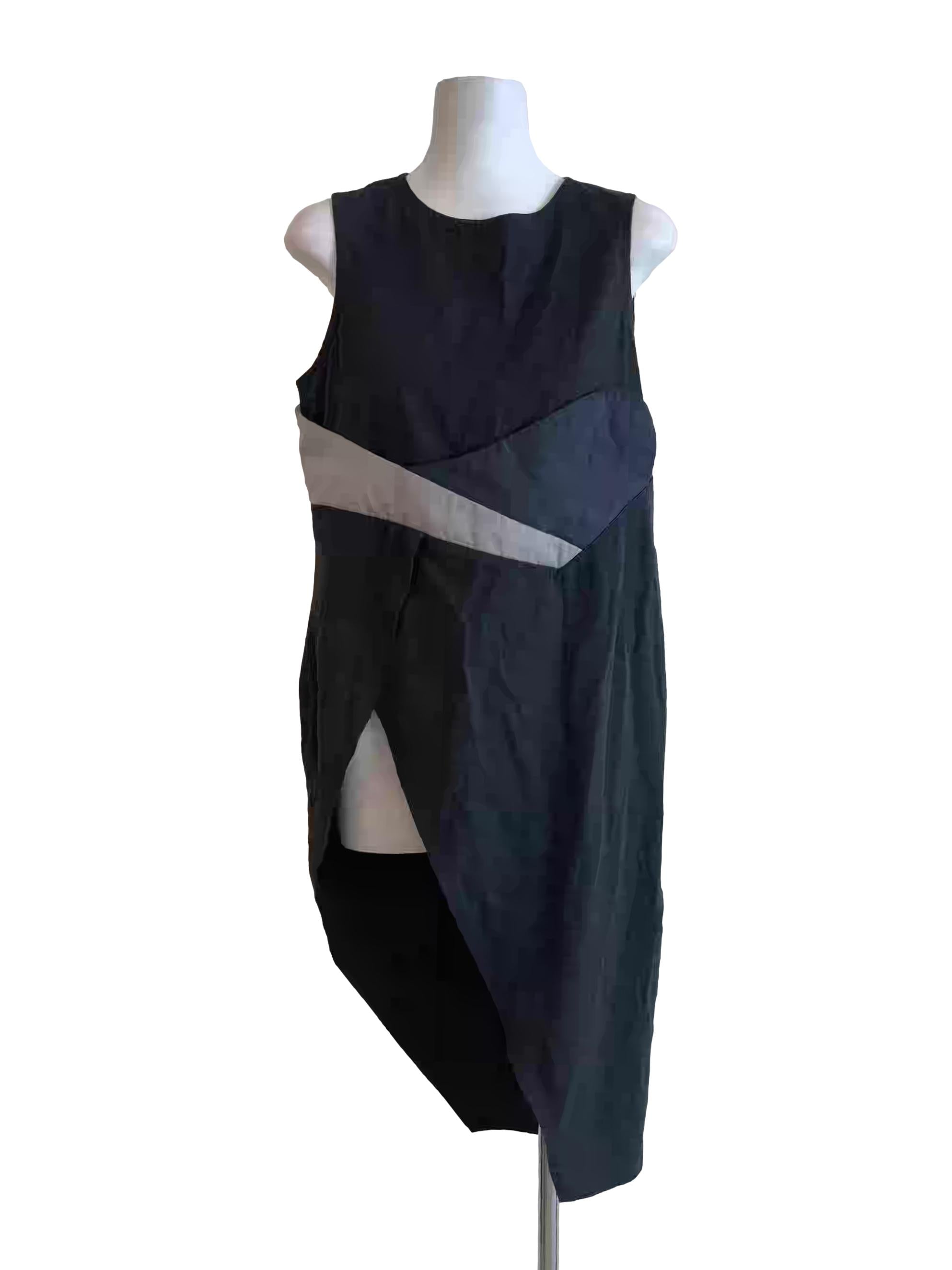 Parisian Black Sleeveless Asymmetrical Dress