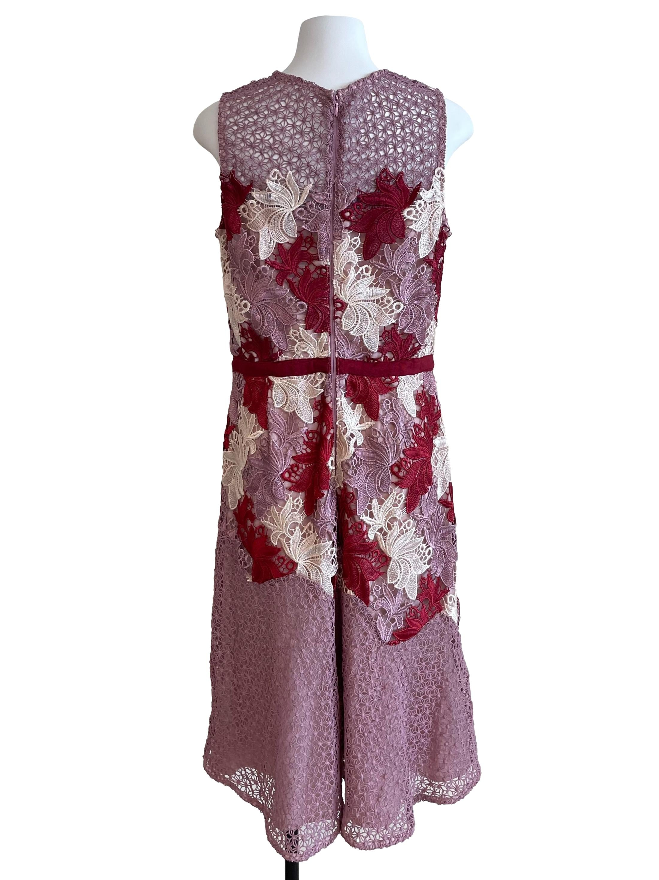 Red Cream Floral Lizette Sheath Dress