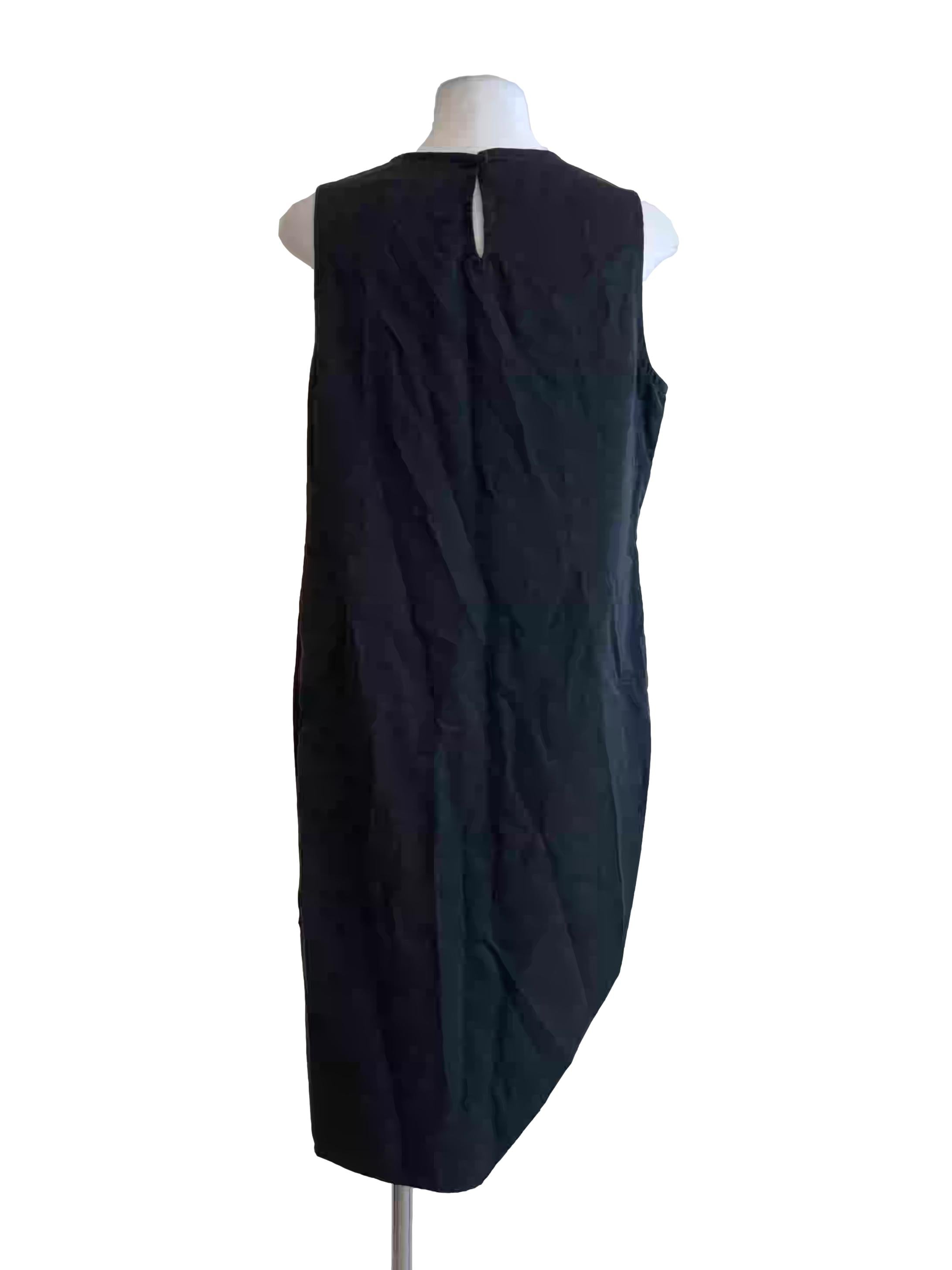 Parisian Black Sleeveless Asymmetrical Dress