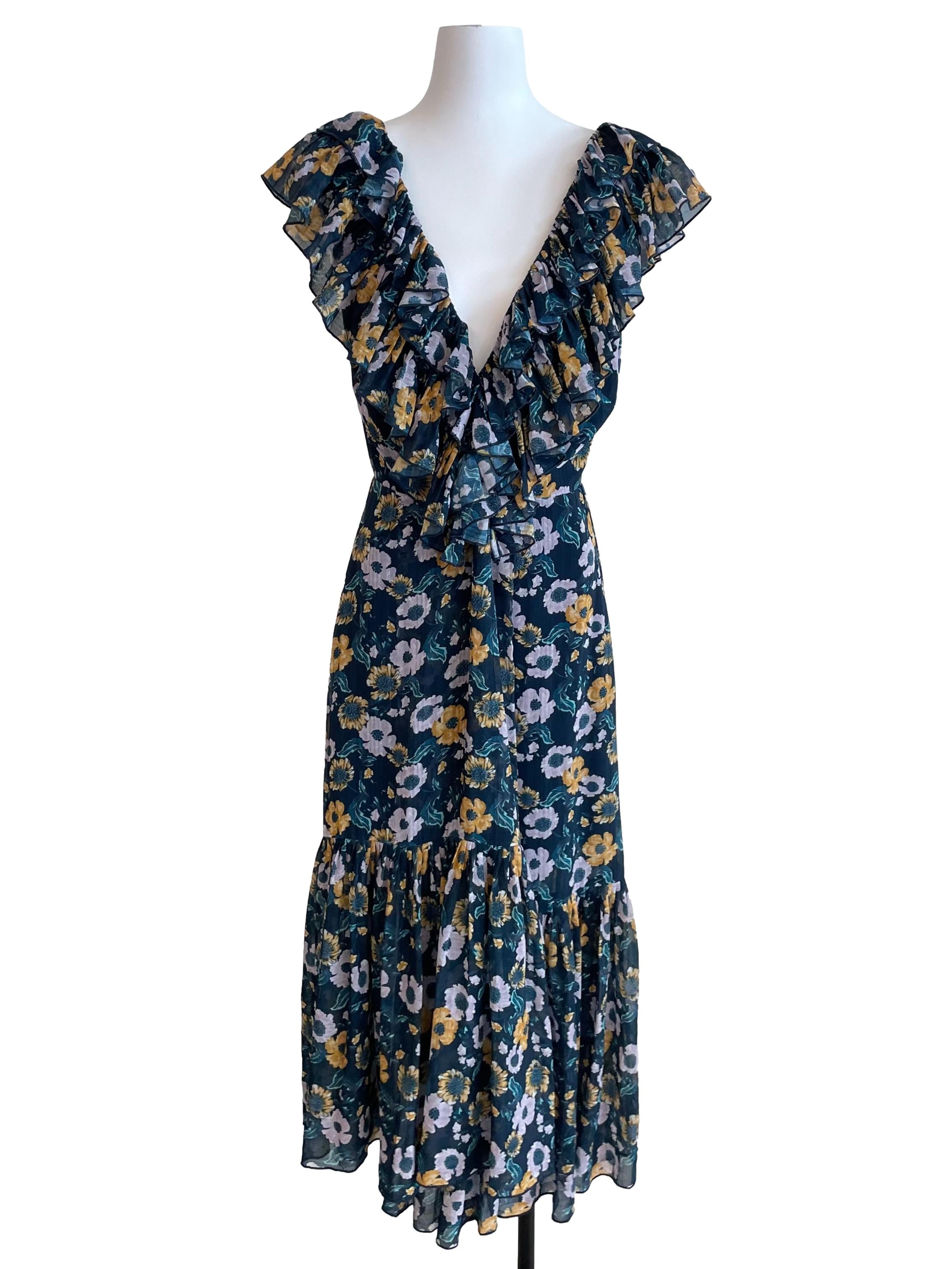 Multicolor Floral Light It Up Midi Dress
