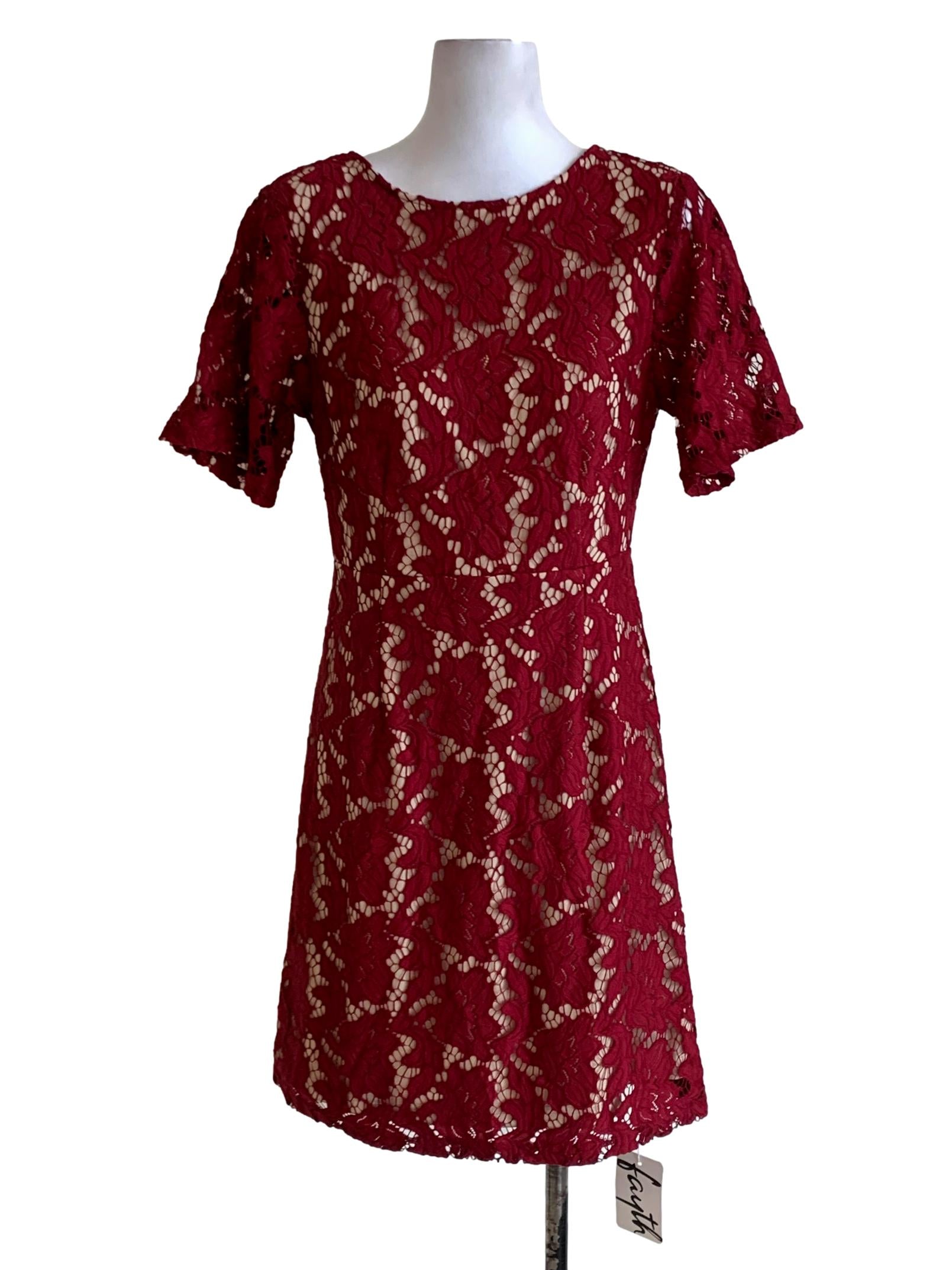 Scarlet Lace Empire Dress