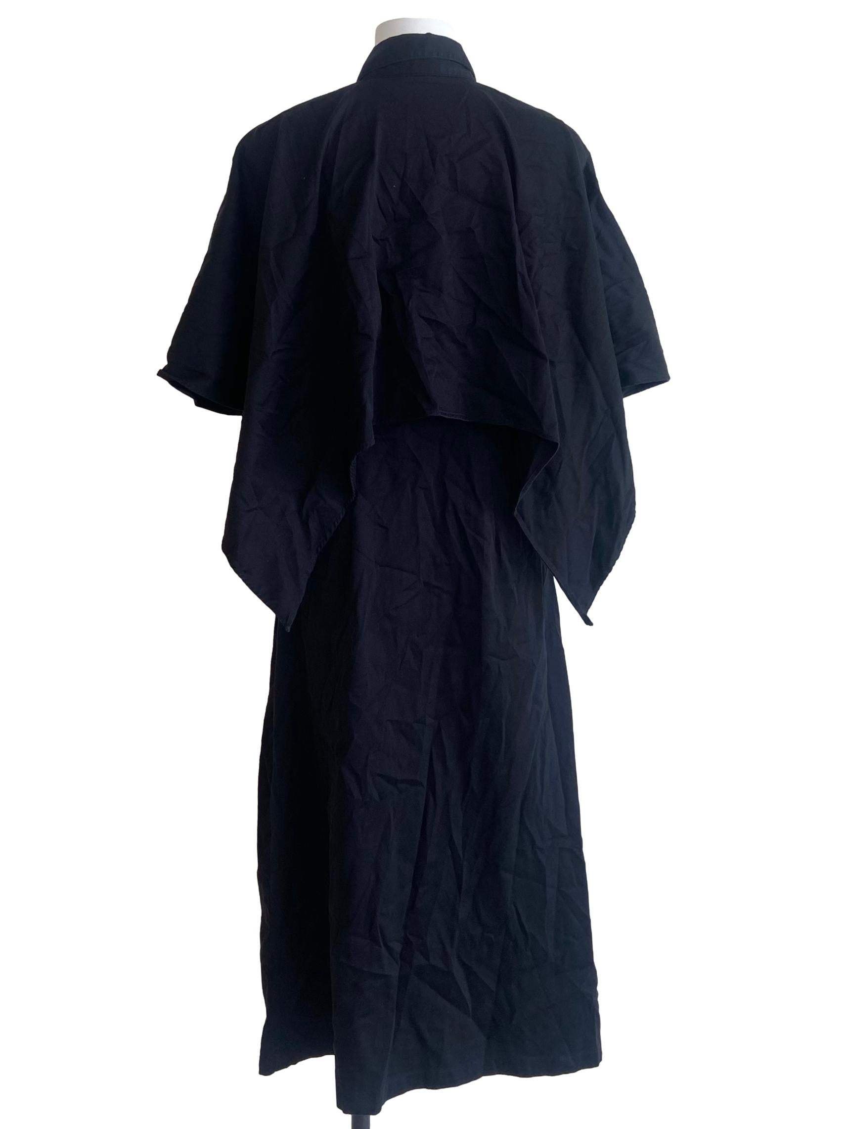 Black Button Down Shirt Fit Pegged Waist Dress