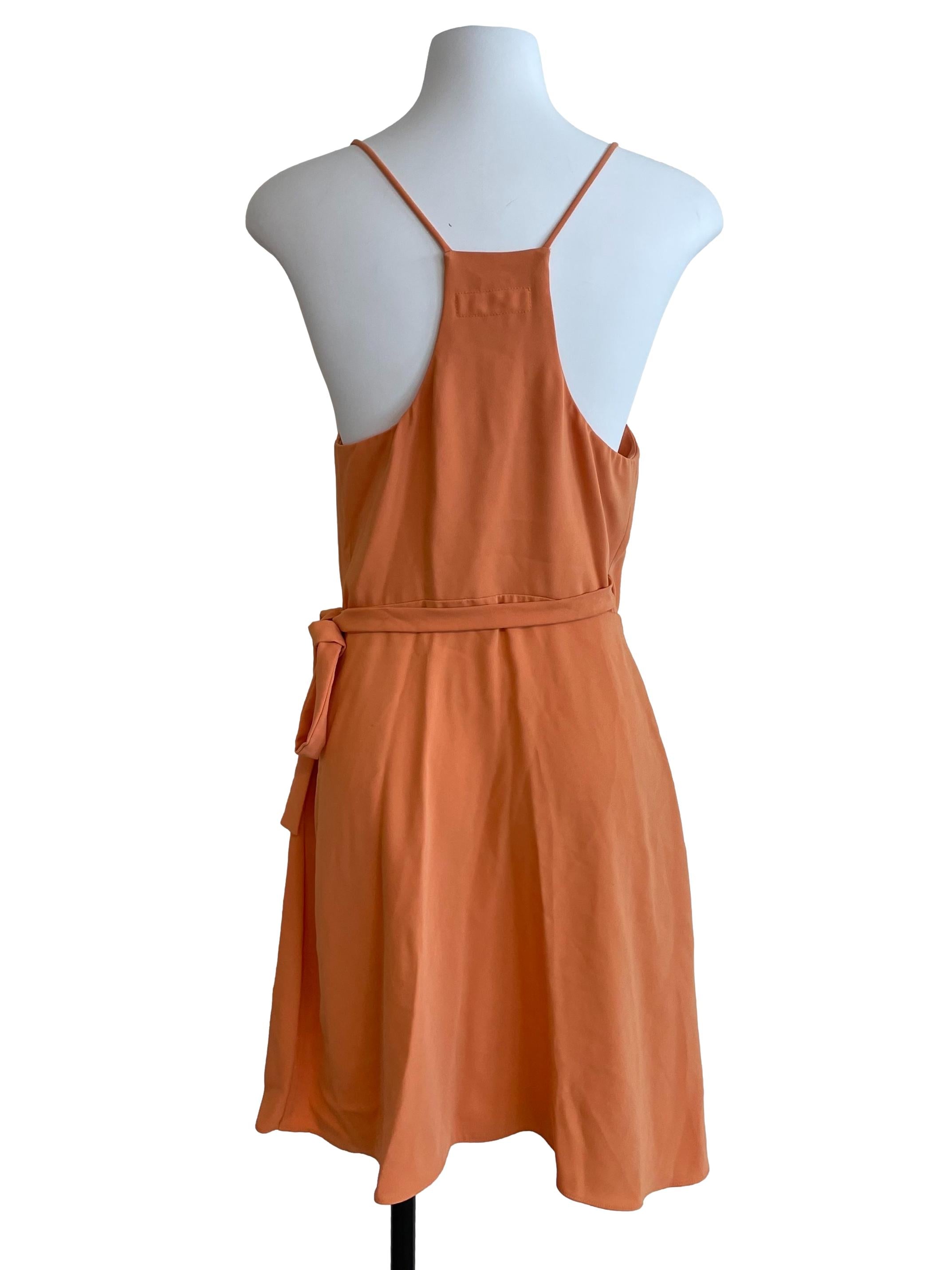 Light Tangerine Cami Wrap Dress