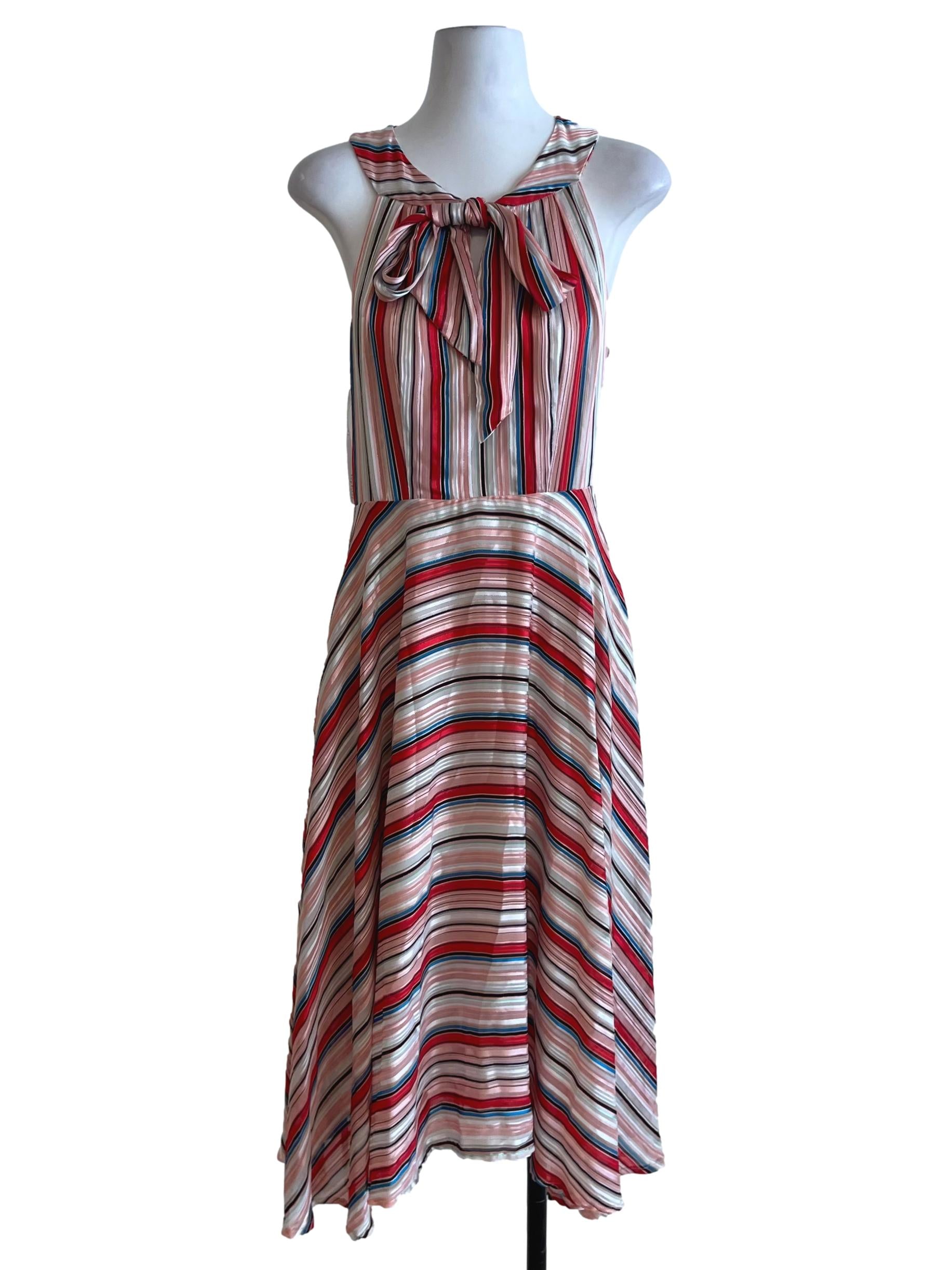 Pink Bengal Stripe A-Line Dress