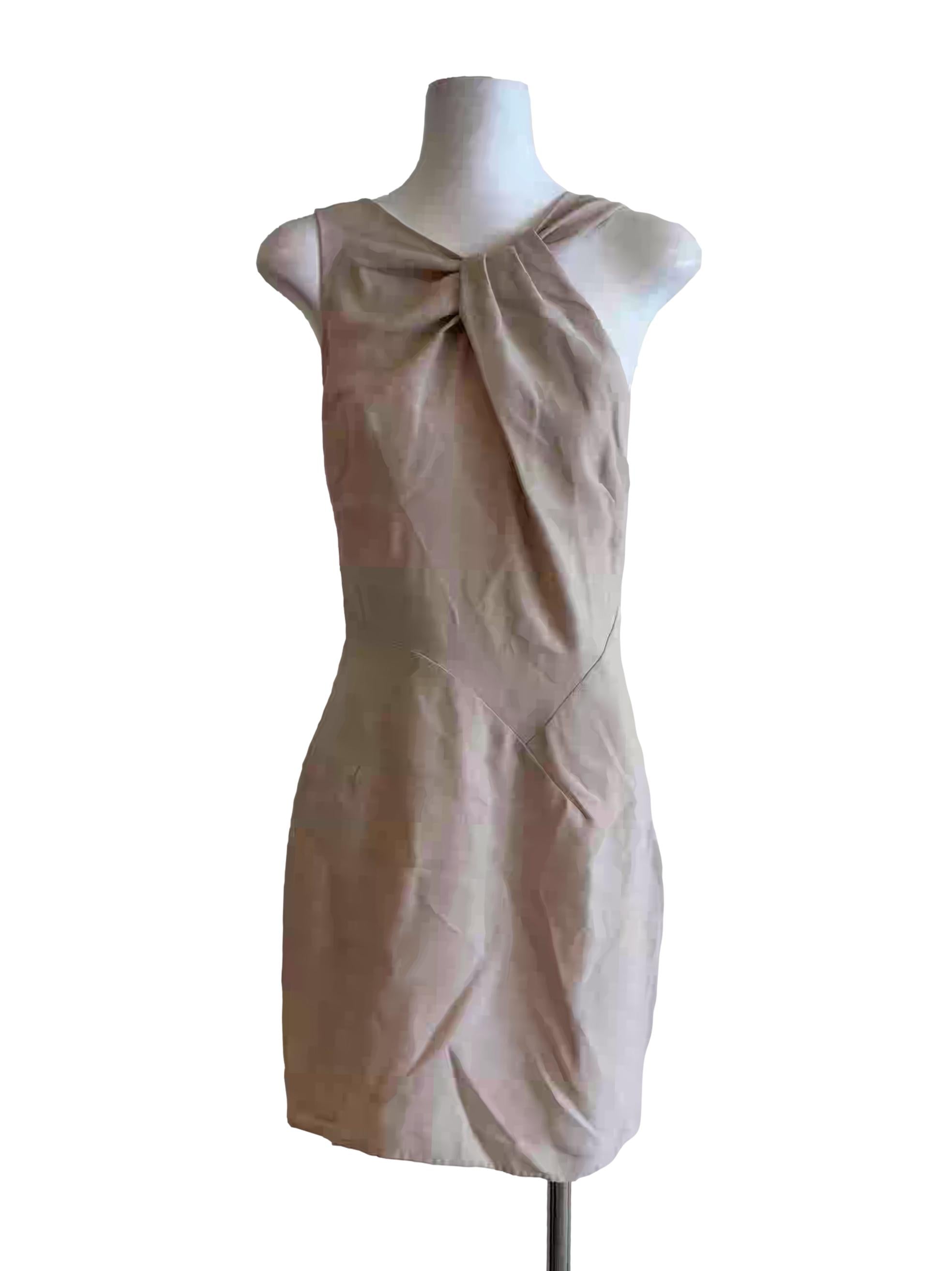 Almond Sleeveless Sheath Dress