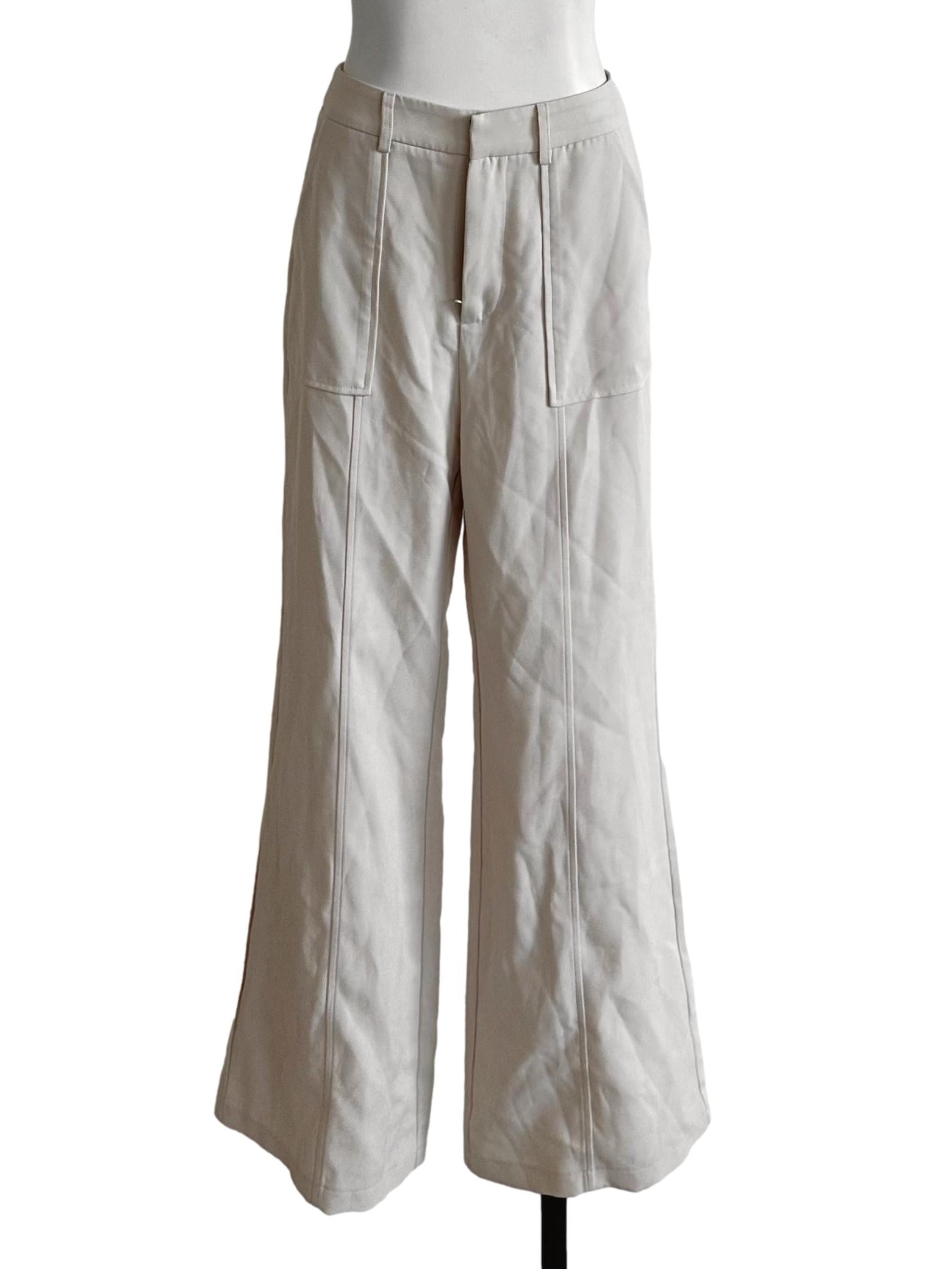 Latte Beige Flare Long Pants