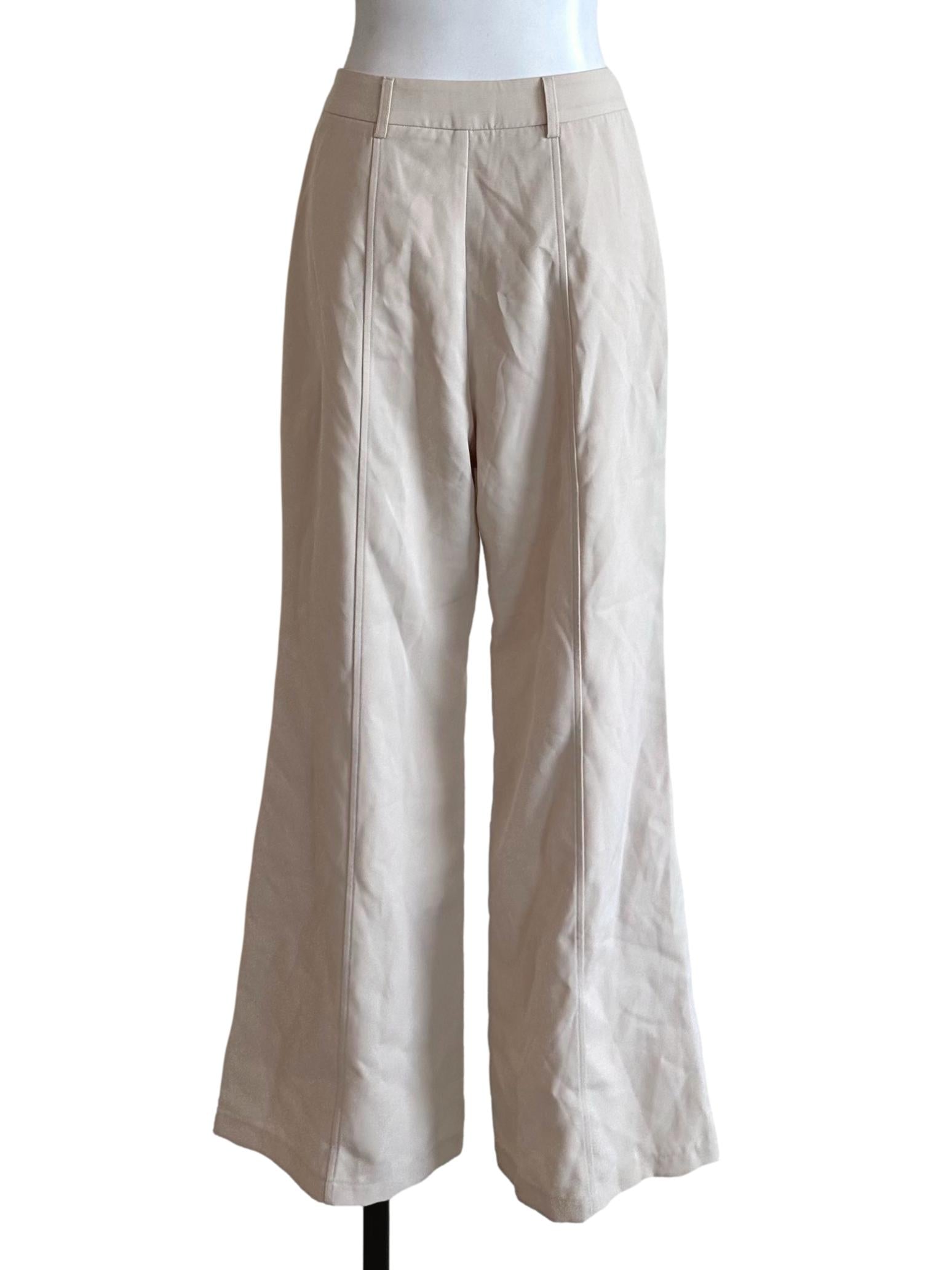 Latte Beige Flare Long Pants