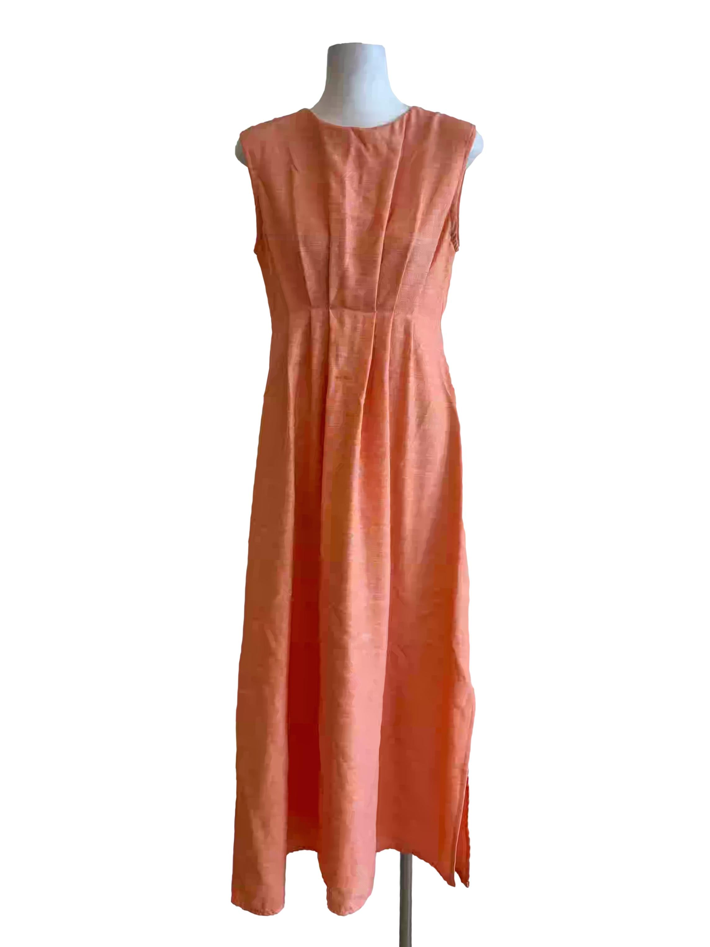 Mandarin Sleeveless Midi Dress