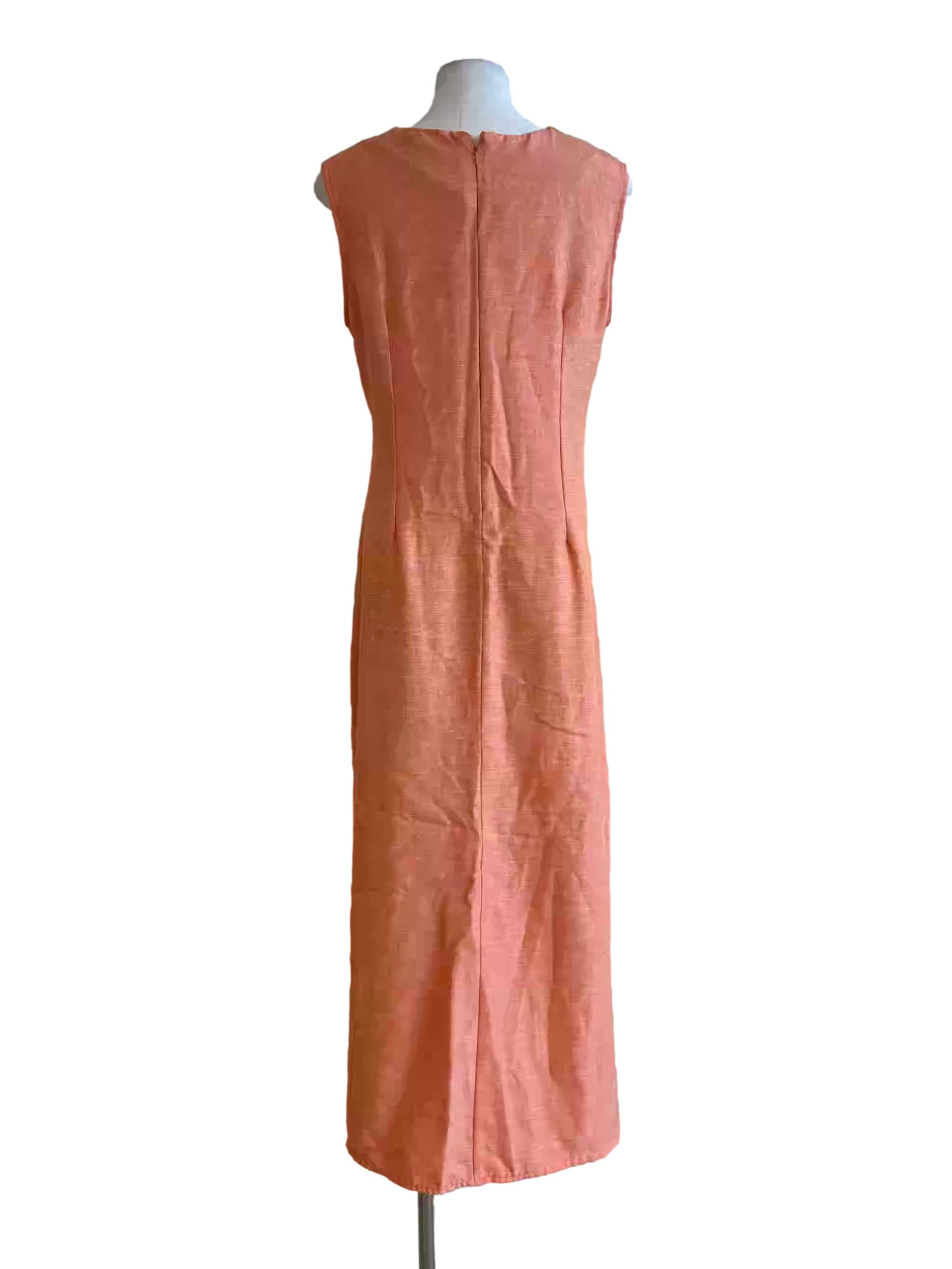 Mandarin Sleeveless Midi Dress