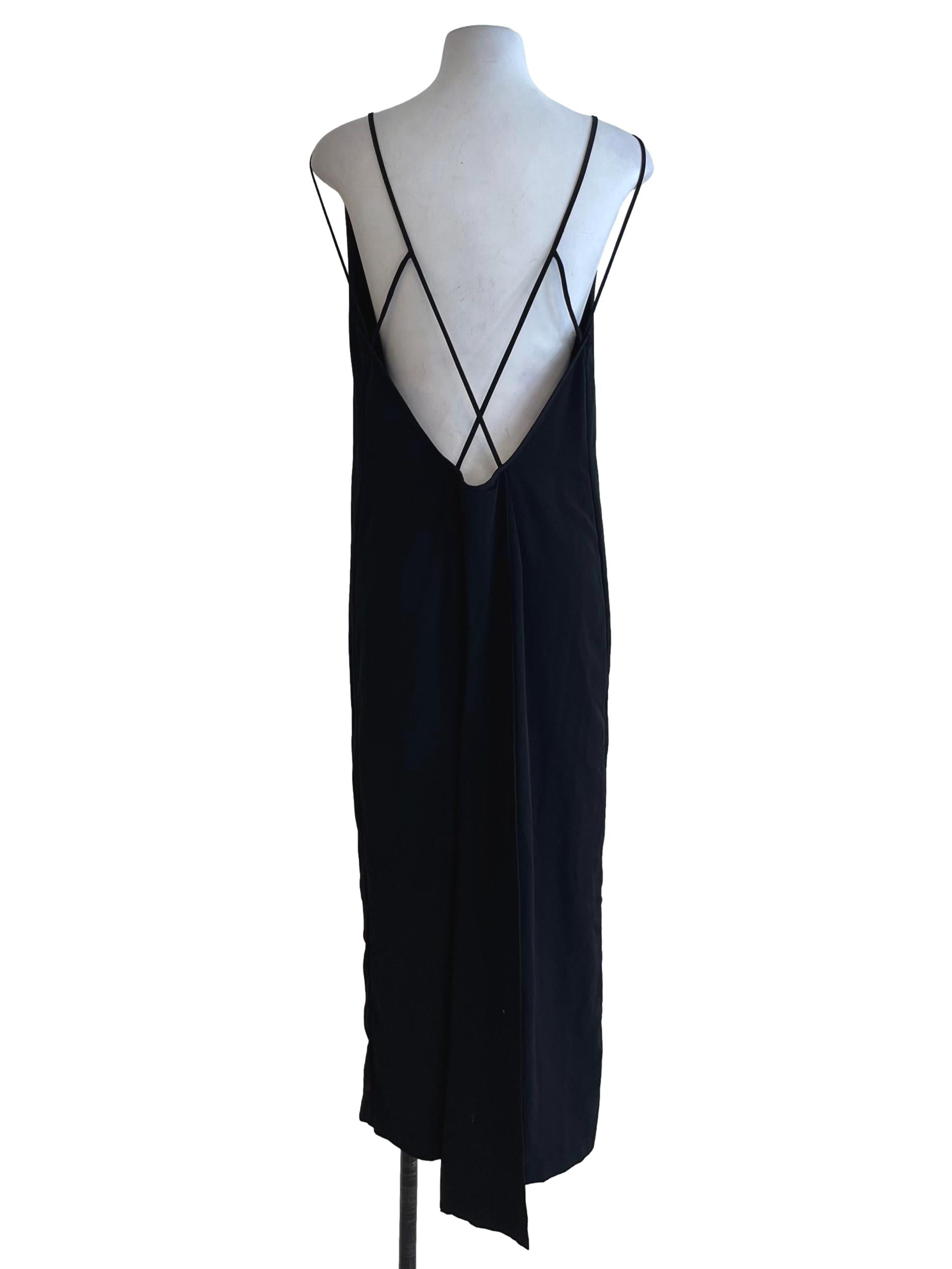 Black Low Back Strappy Dress