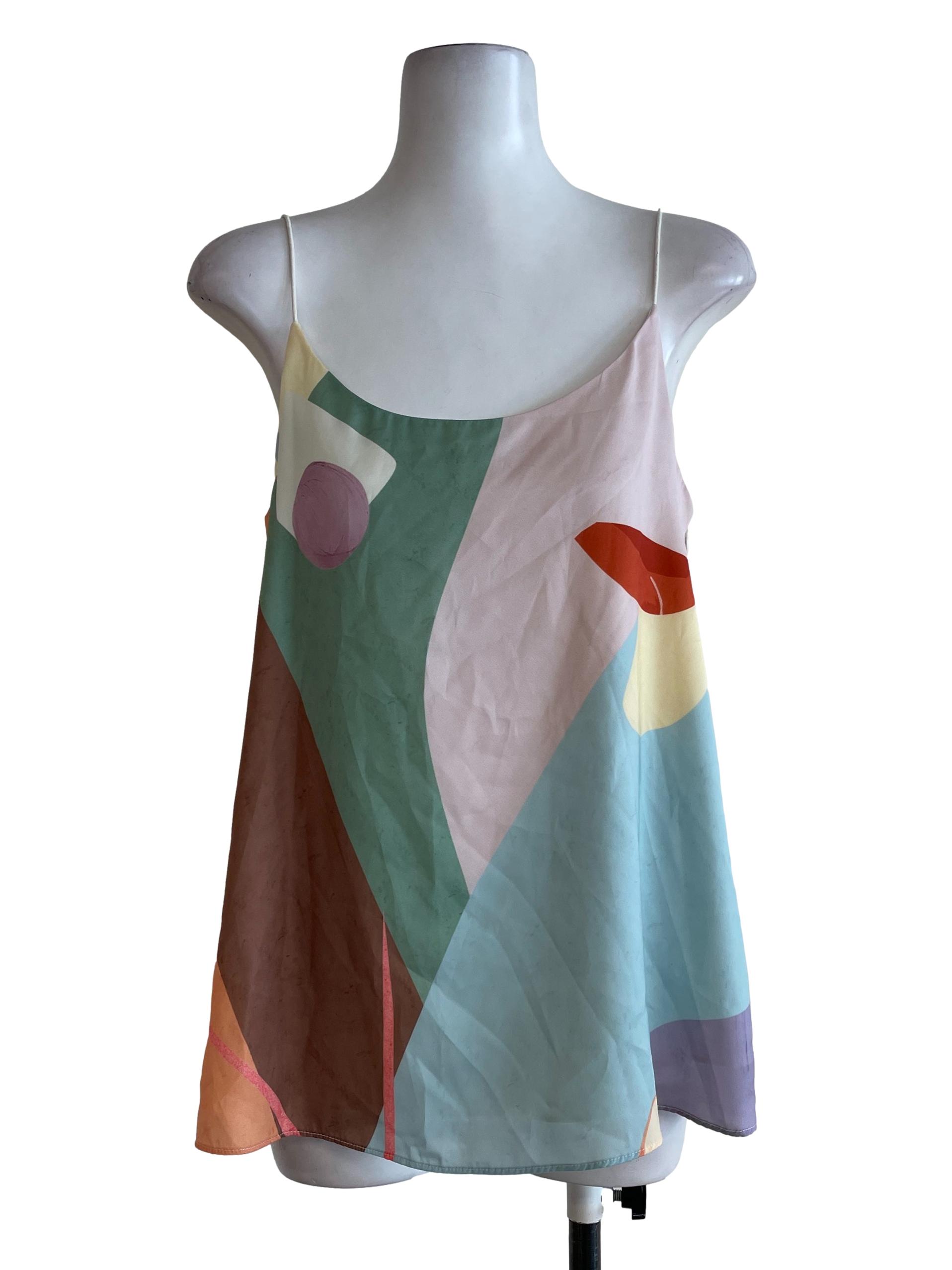 Multicolour Morning Spaghetti Strap Top OSN