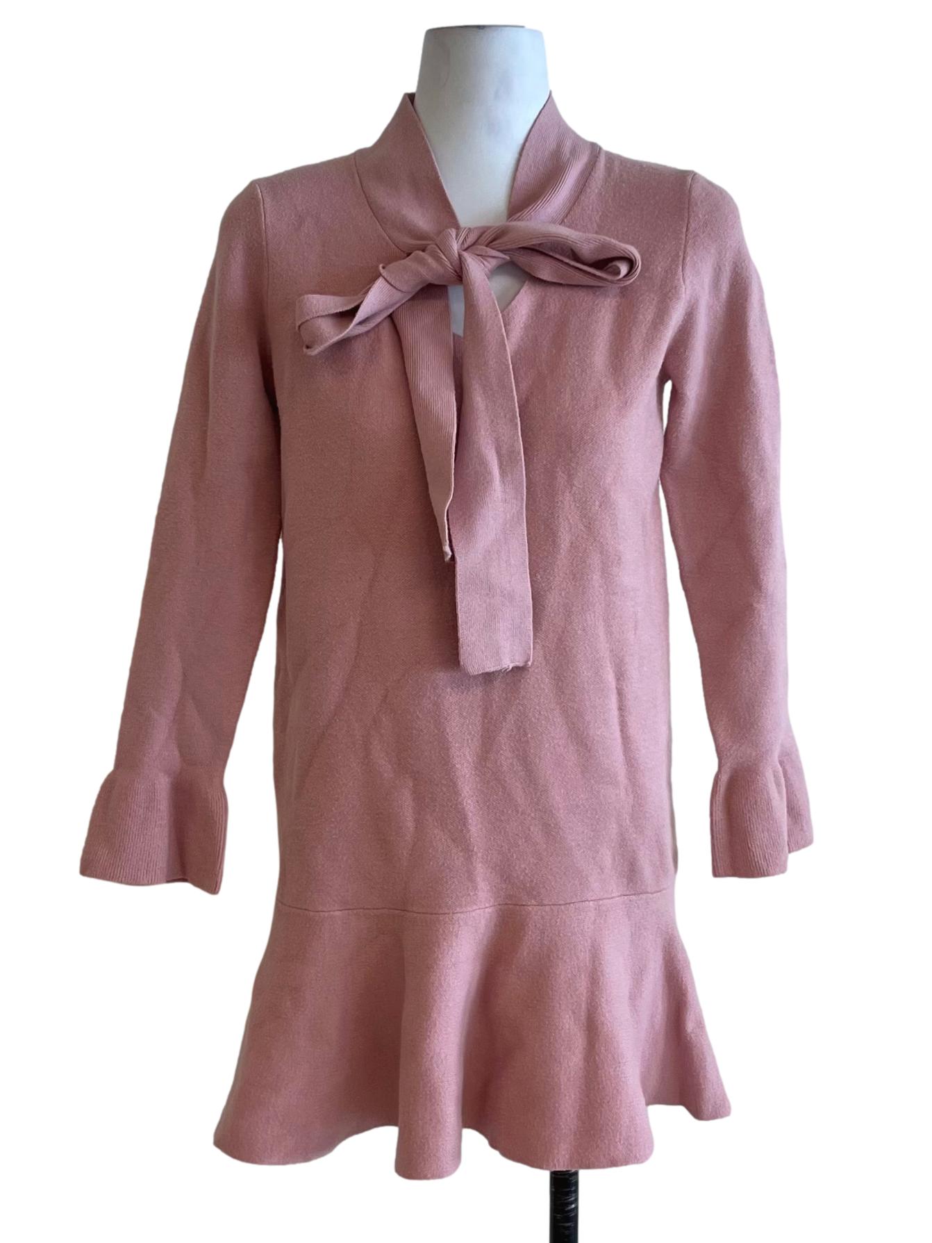 Blush Pink Plain Empire Dress