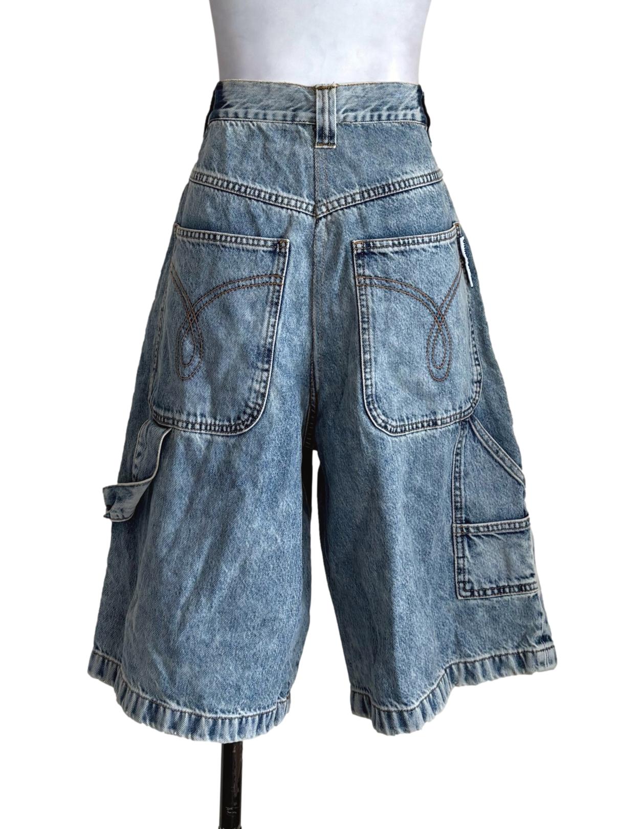 Blue Acid Wash Jorts