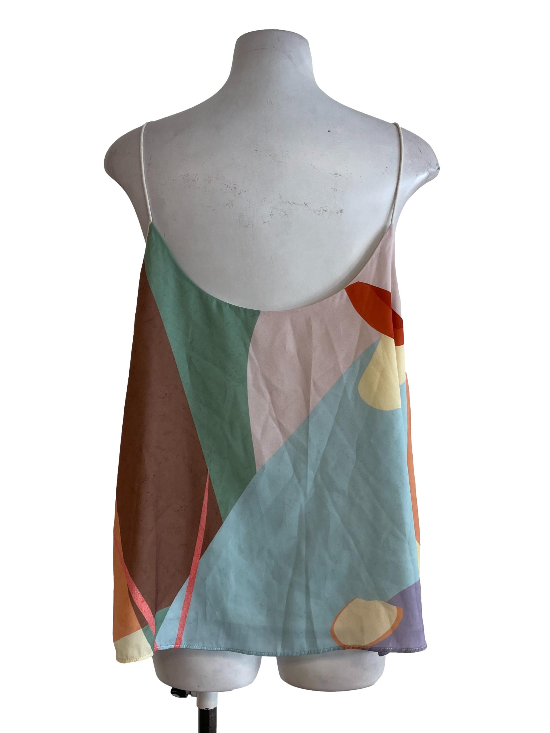 Multicolour Morning Spaghetti Strap Top OSN