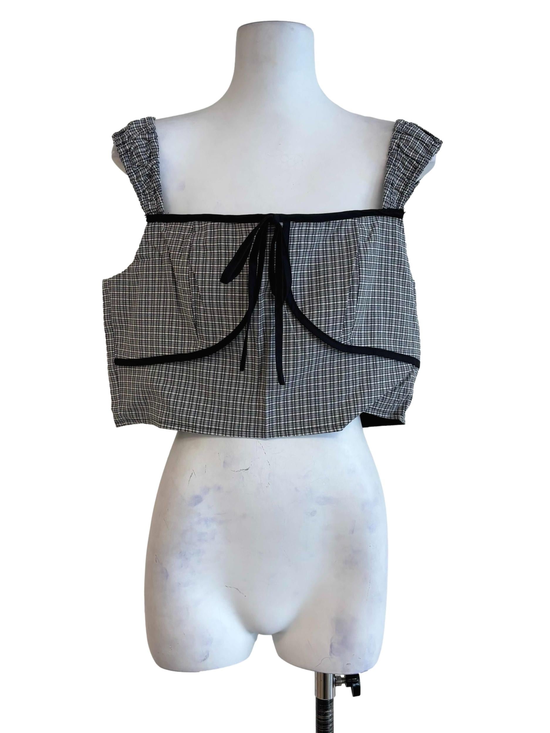 Black Zador Ruched Strap Crop Top
