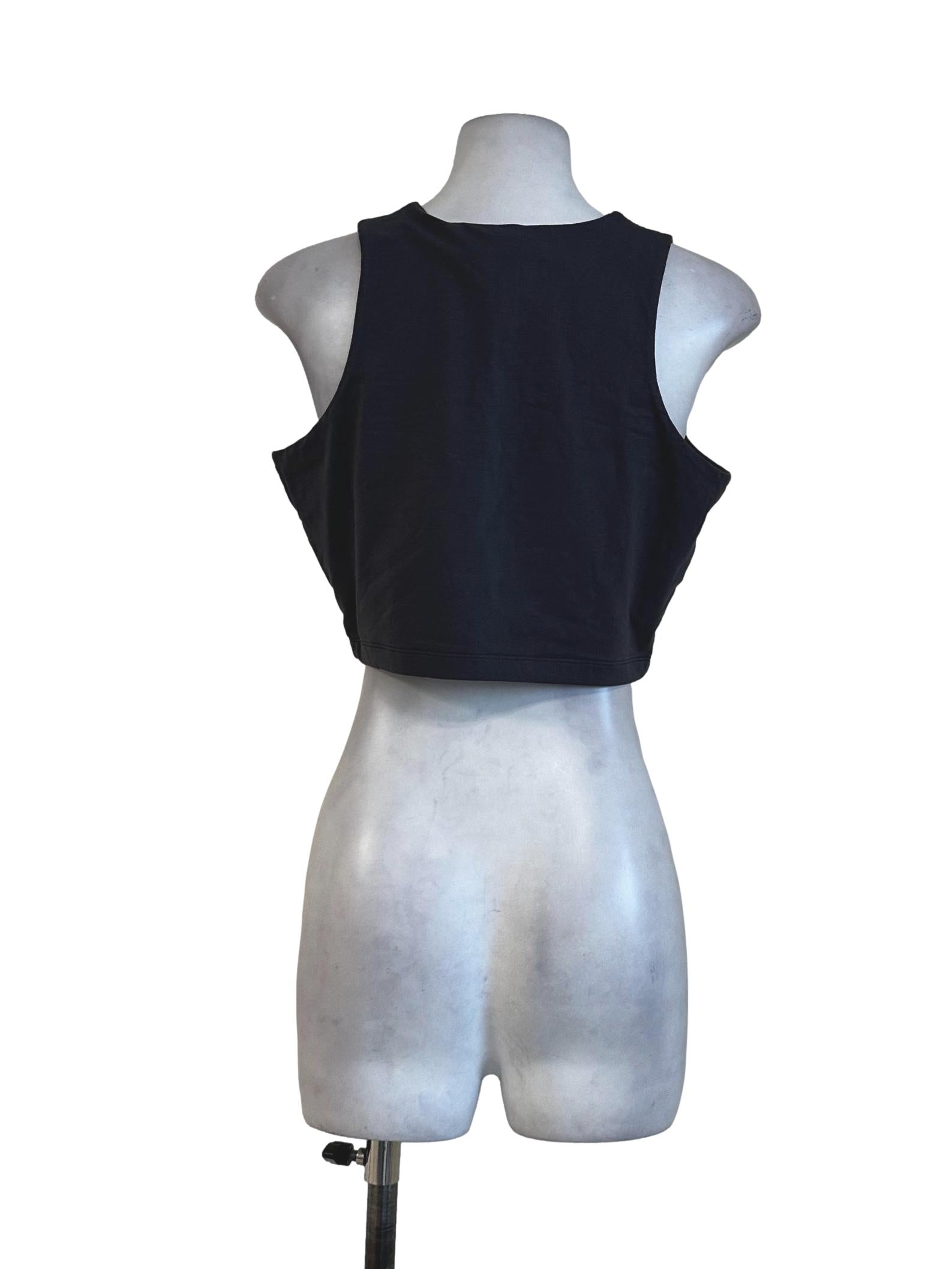 Pebble Grey Plain Crop Top