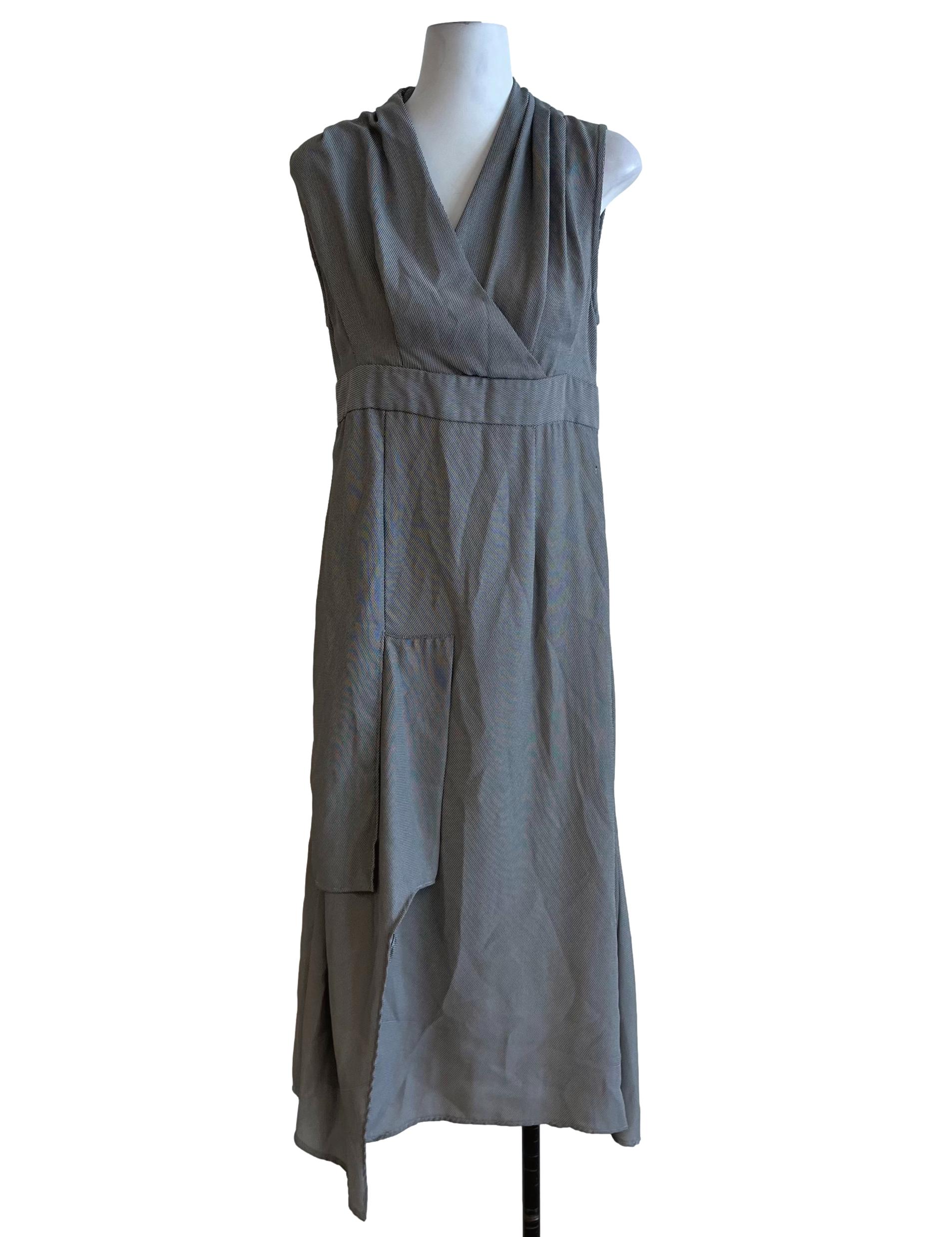 Grey Shepherd's Check A-Line Dress
