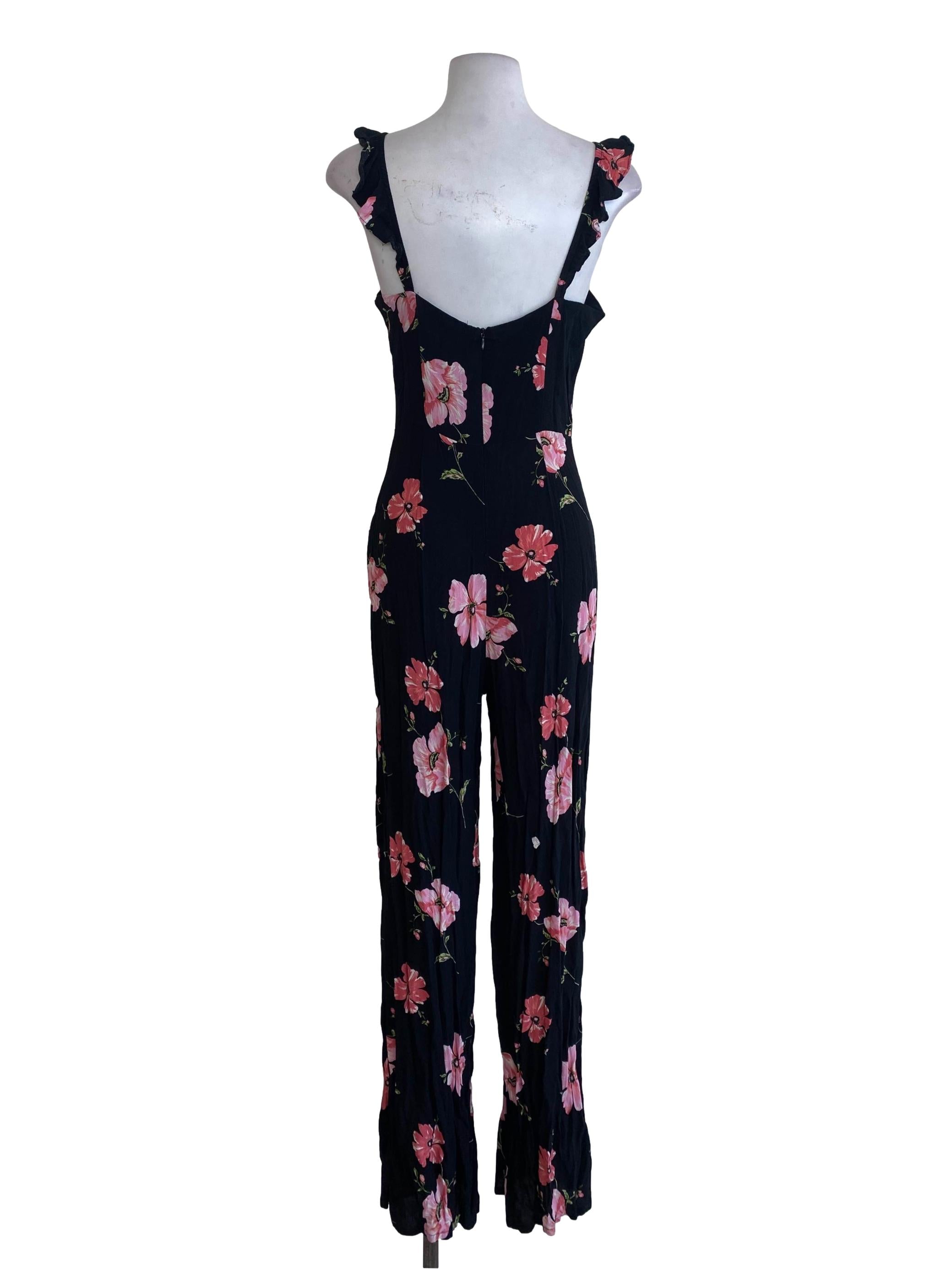 Black Floral Jumpsuits