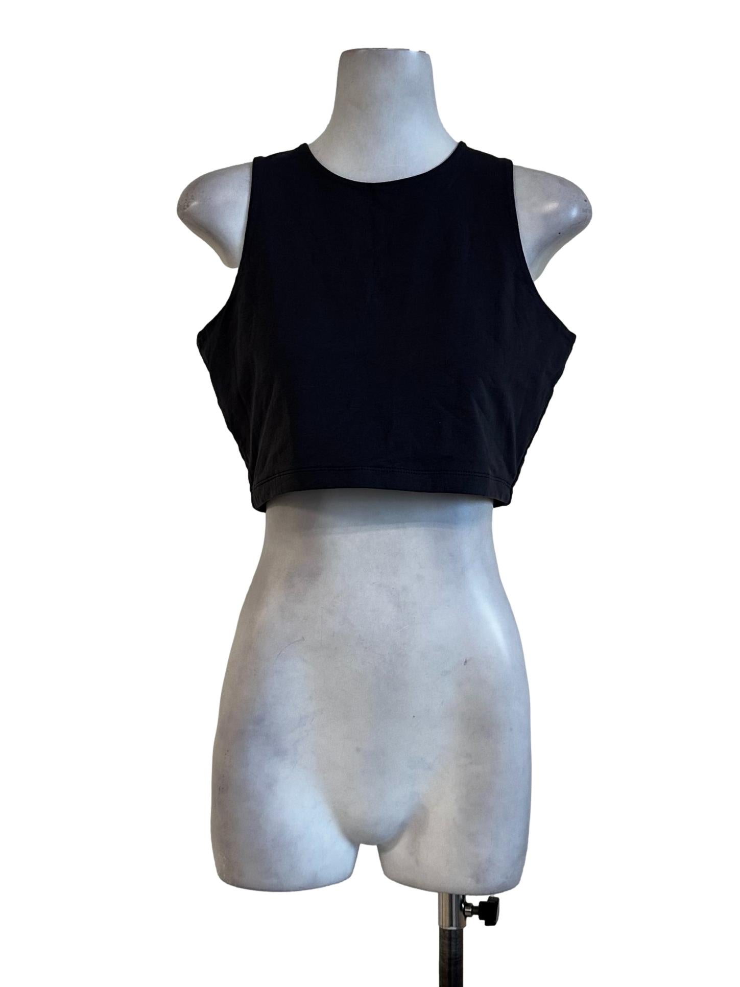 Pebble Grey Plain Crop Top