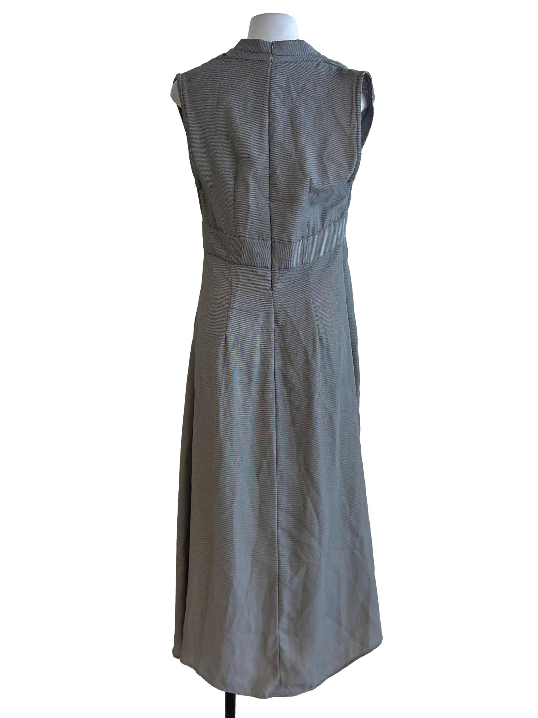 Grey Shepherd's Check A-Line Dress