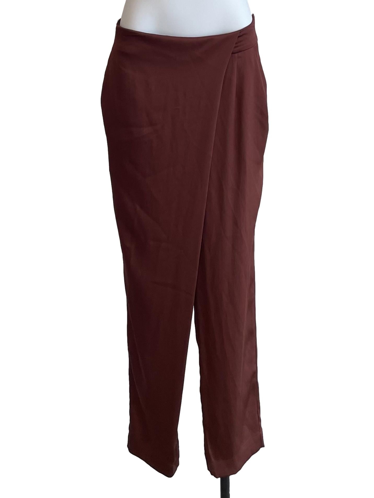 Cinnamon Overlay Satin Pants