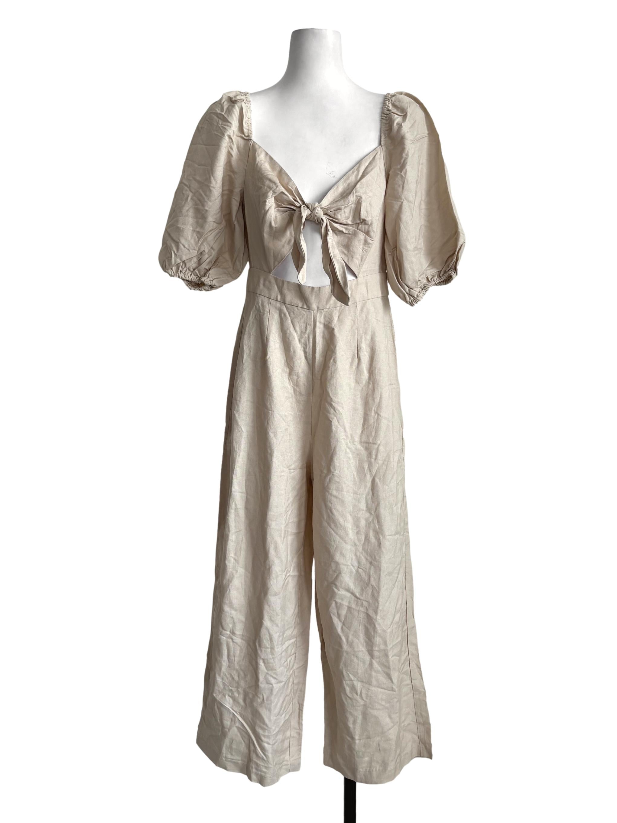 Oyster Front Knot Jumpsuit