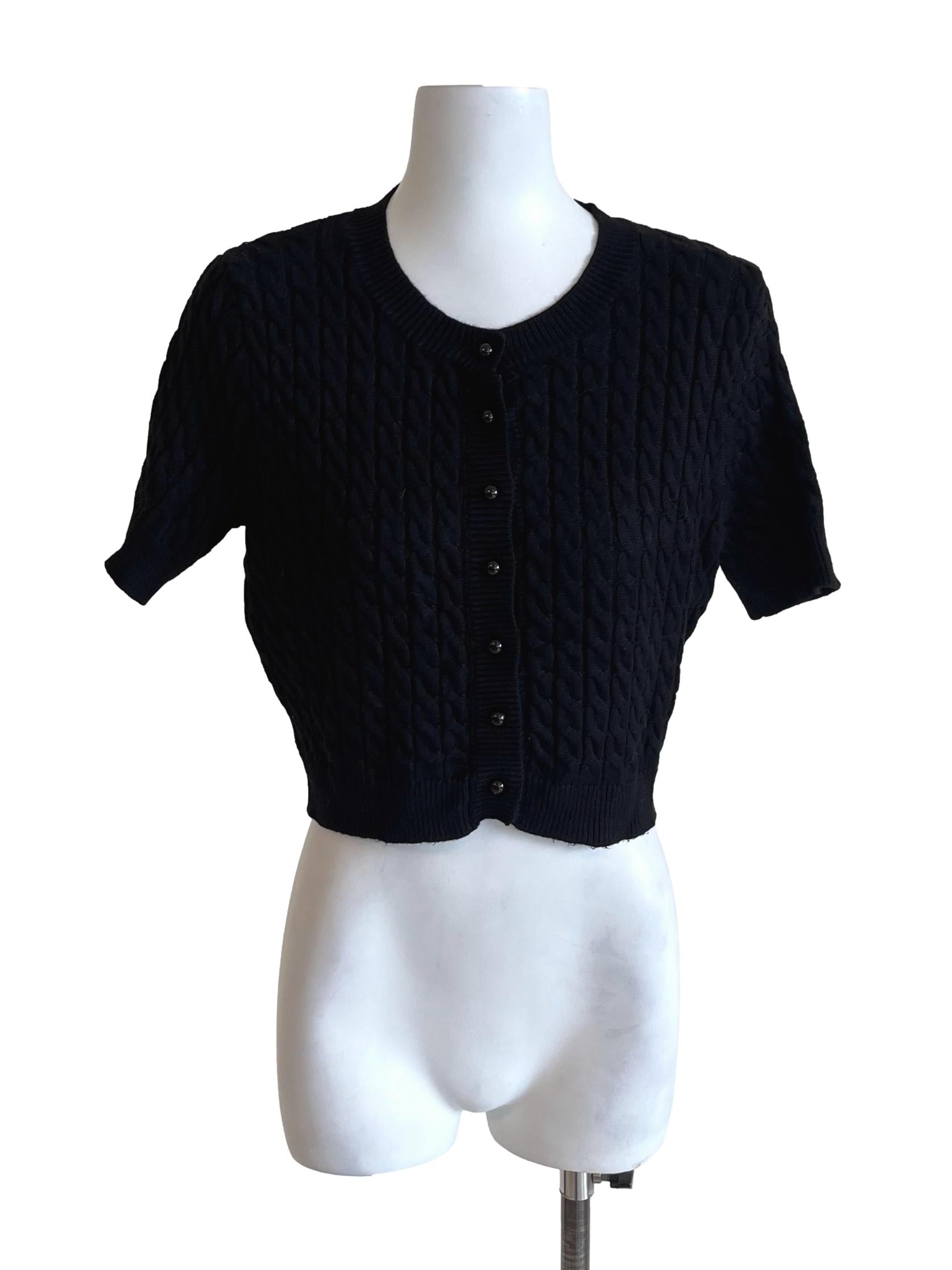 Jade Black Knitted Top