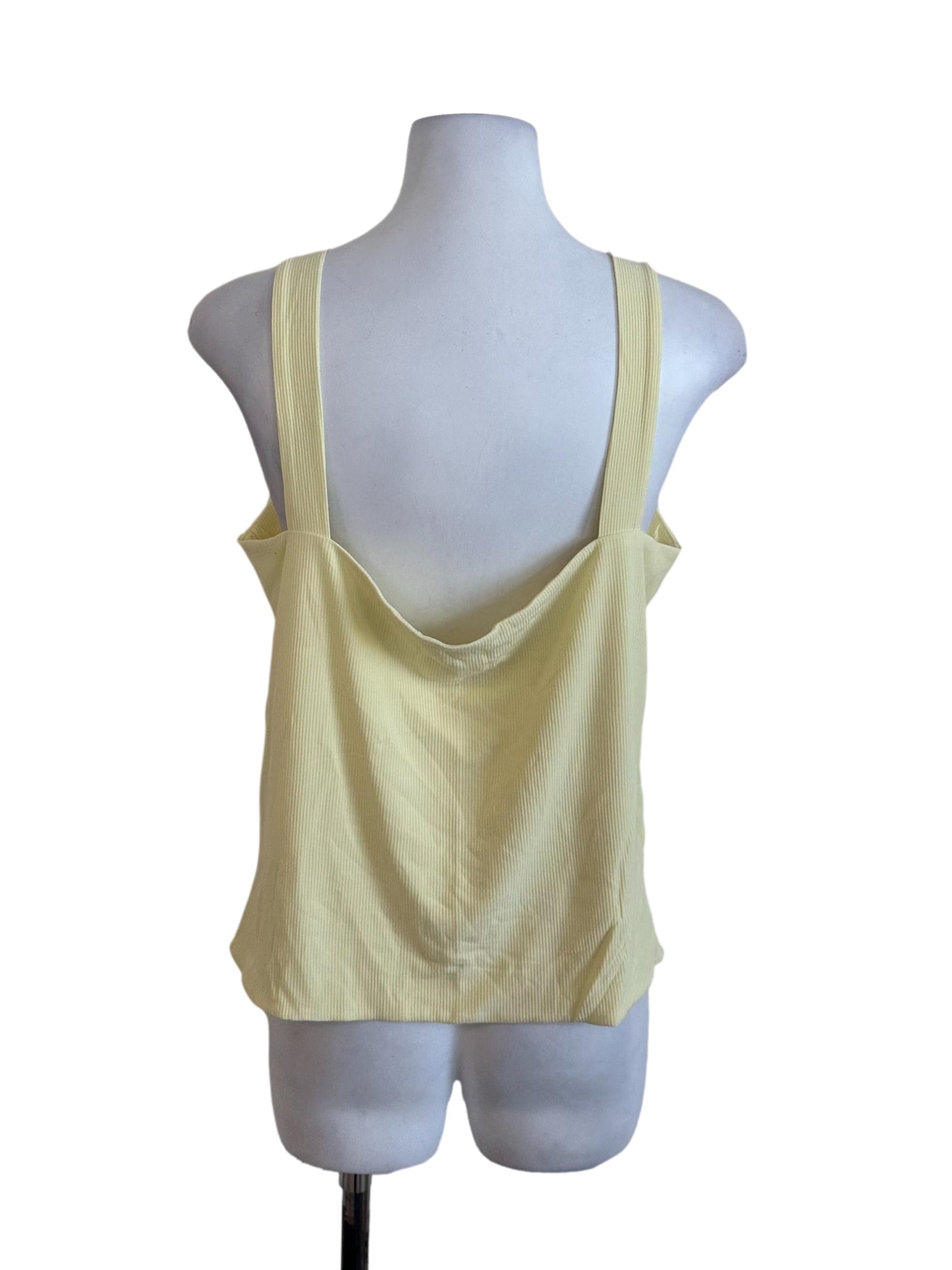 Pastel Yellow Plain Knit Top